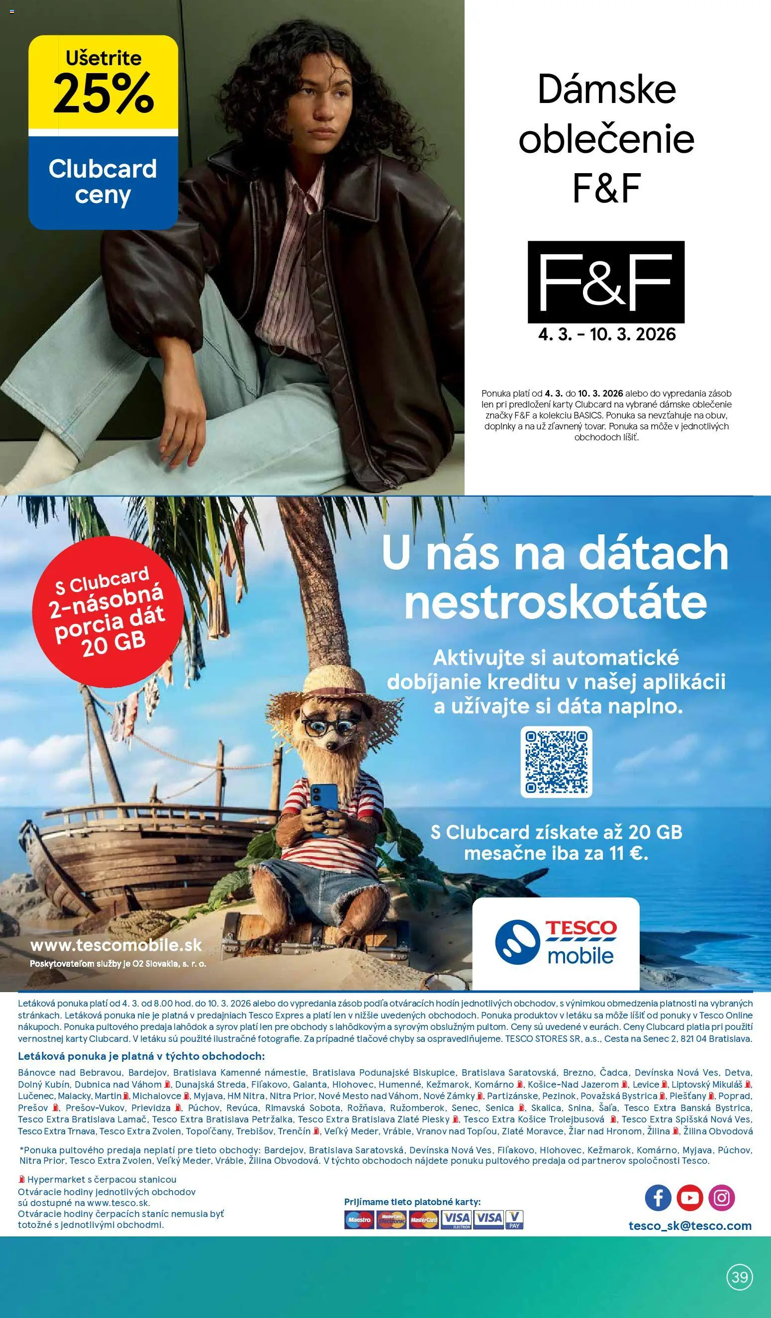 Nové Tesco akcie – leták je platný od 04.03.2026 | Strana: 39 | Produkty: Hodiny, Dámske oblečenie