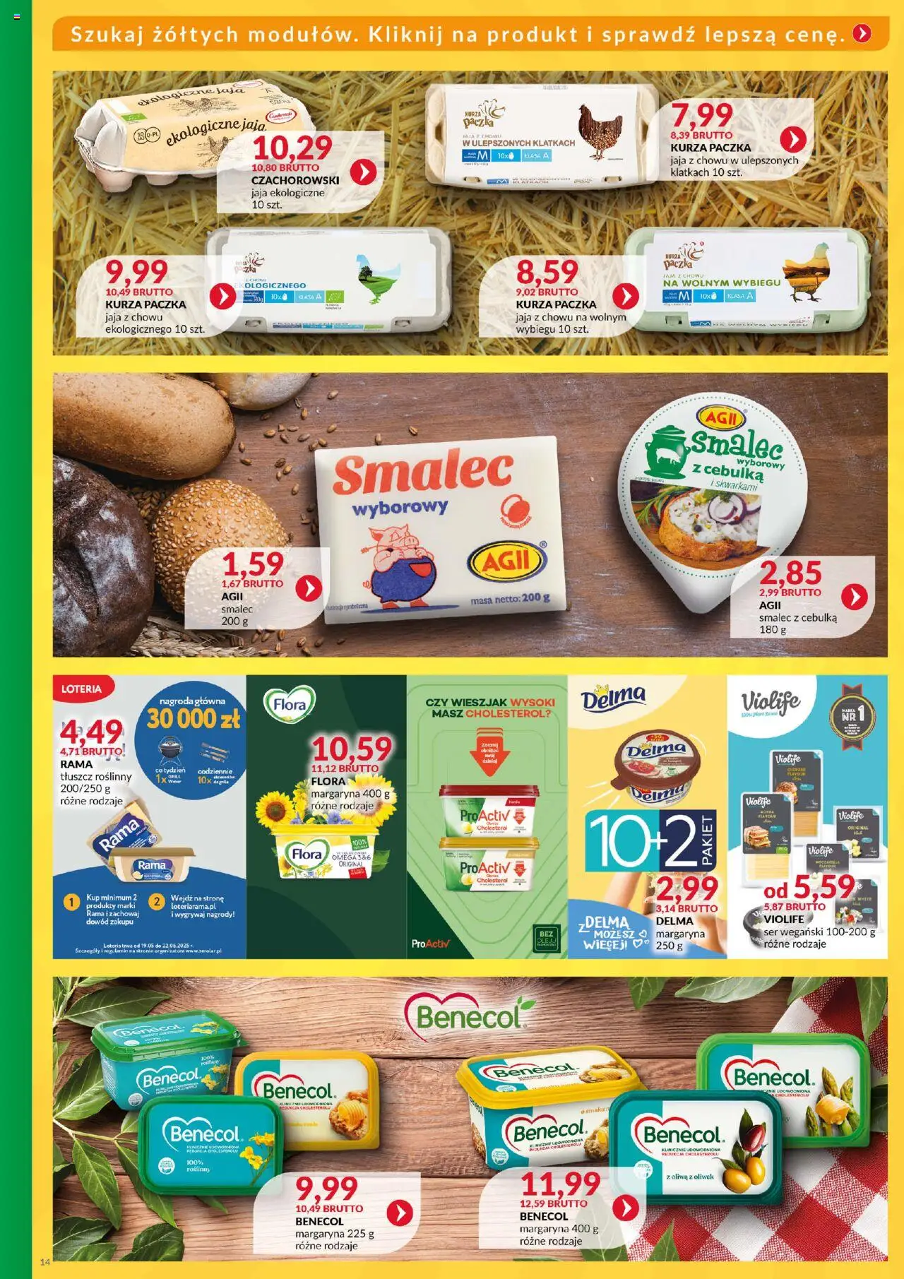 Eurocash Gazetka - Katalog Artykułów Spożywczych od 01.06.2025 | Strona: 14 | Produkty: Oliwa z oliwek, Margaryna, Mozzarella, Jaja