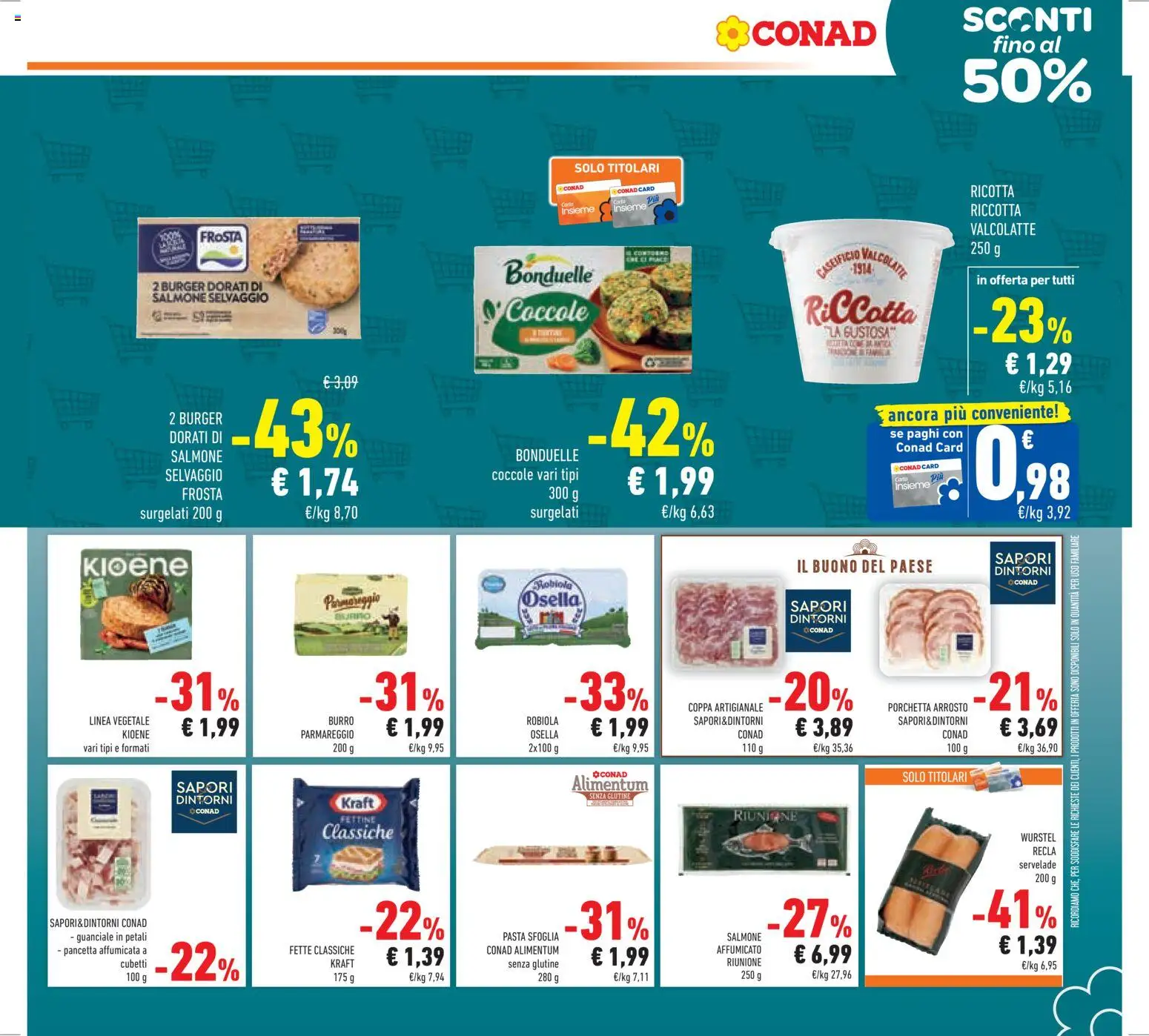 Volantino Conad del 11.03.2026 | Pagina: 21 | Prodotti: Pasta sfoglia, Pasta, Wurstel, Guanciale