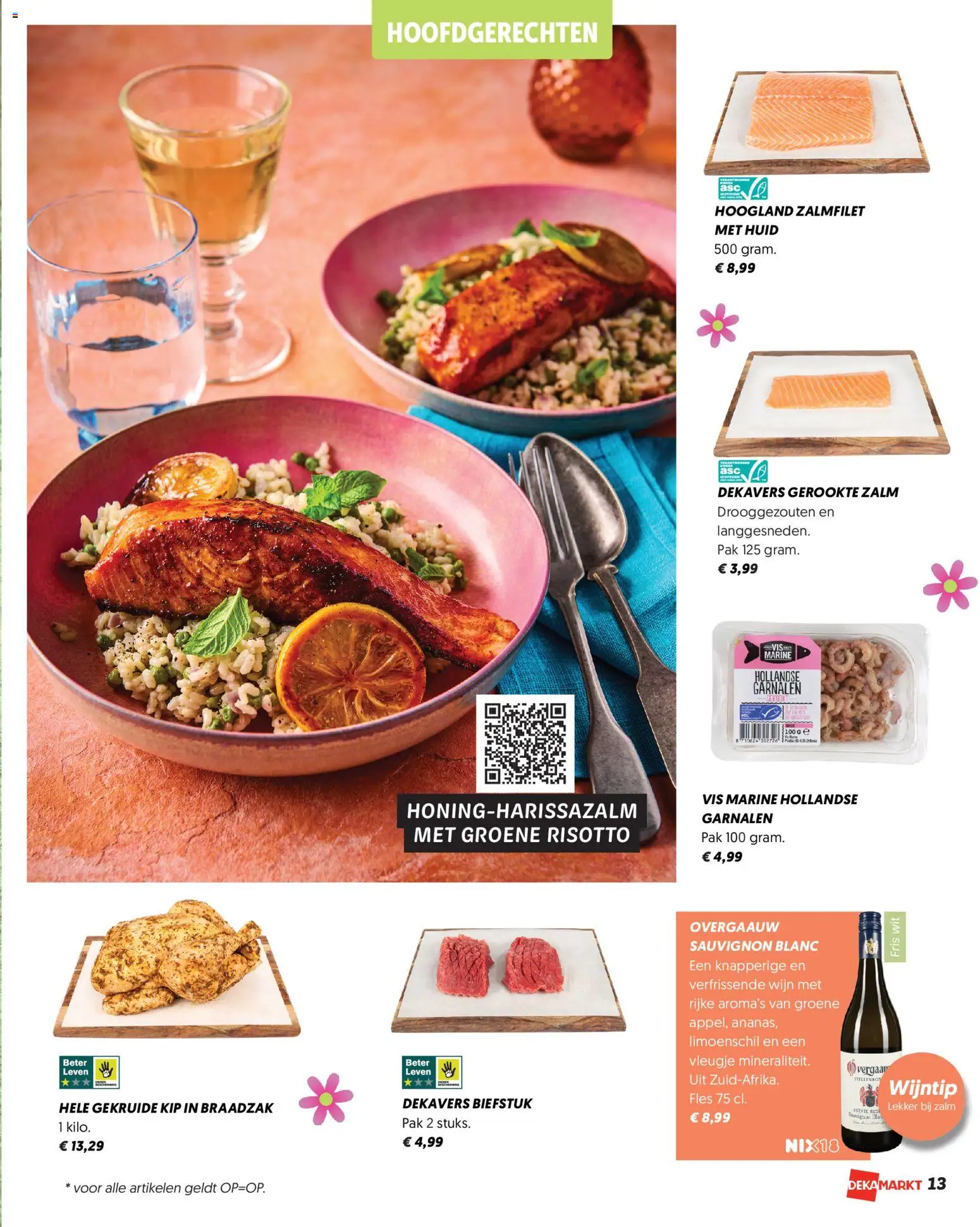 {H1} | Pagina: 13 | Producten: Wijn, Vis, Zalm, Kip