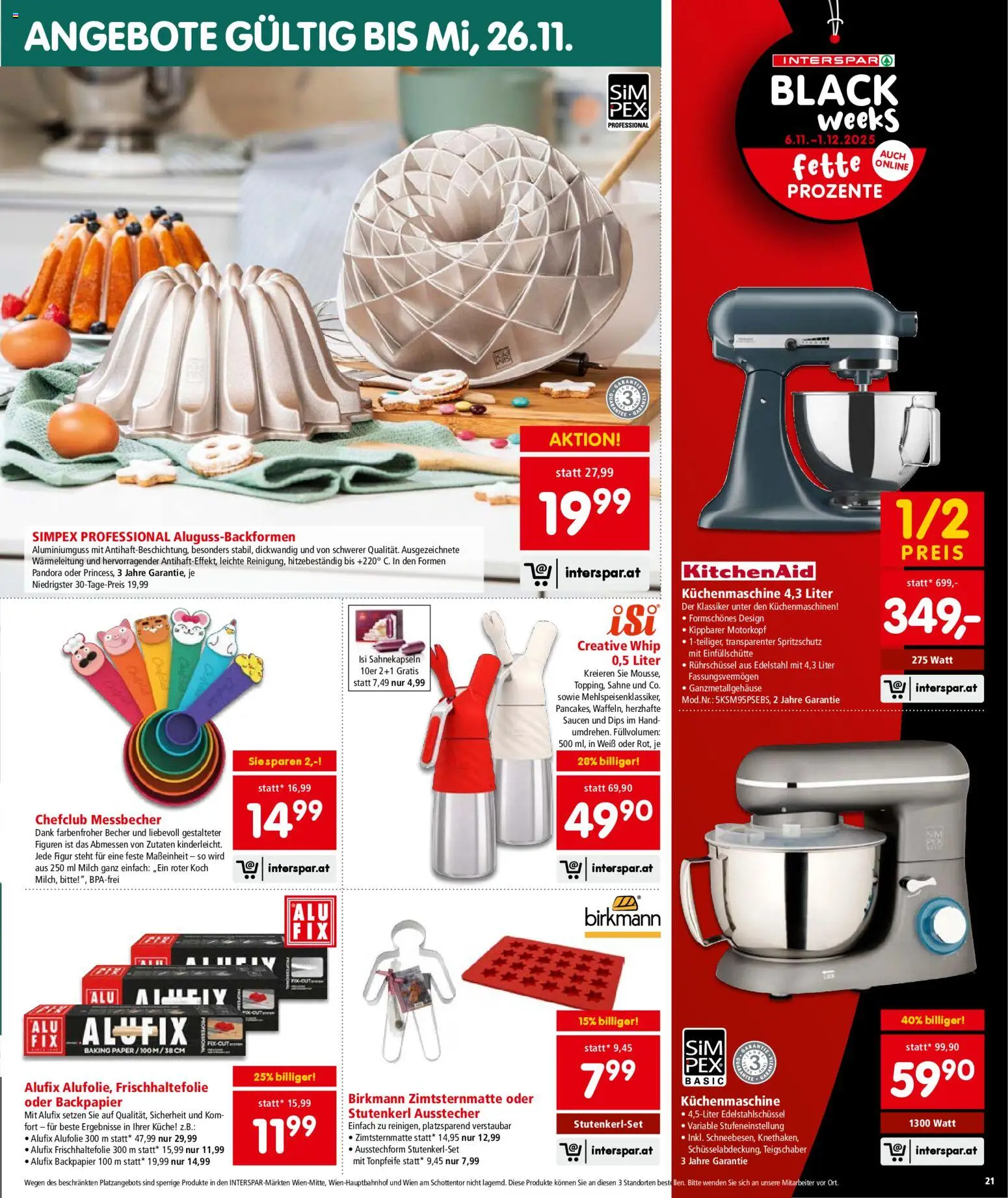 Interspar Flugblatt - Osttirol gültig ab 06.11.2025 | Seite: 22 | Produkte: Sahne, Milch