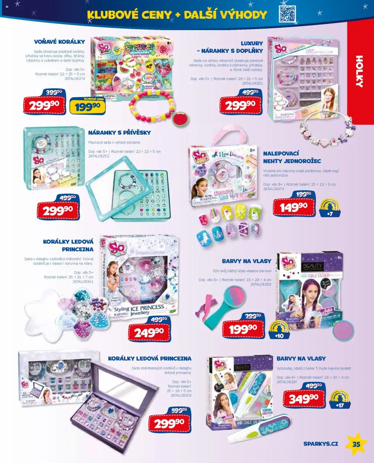 Sparkys katalog léto 2025 od 01.01.2025 | Strana: 35 | Produkty: Korálky, Nehty, Barvy, Barvy na vlasy