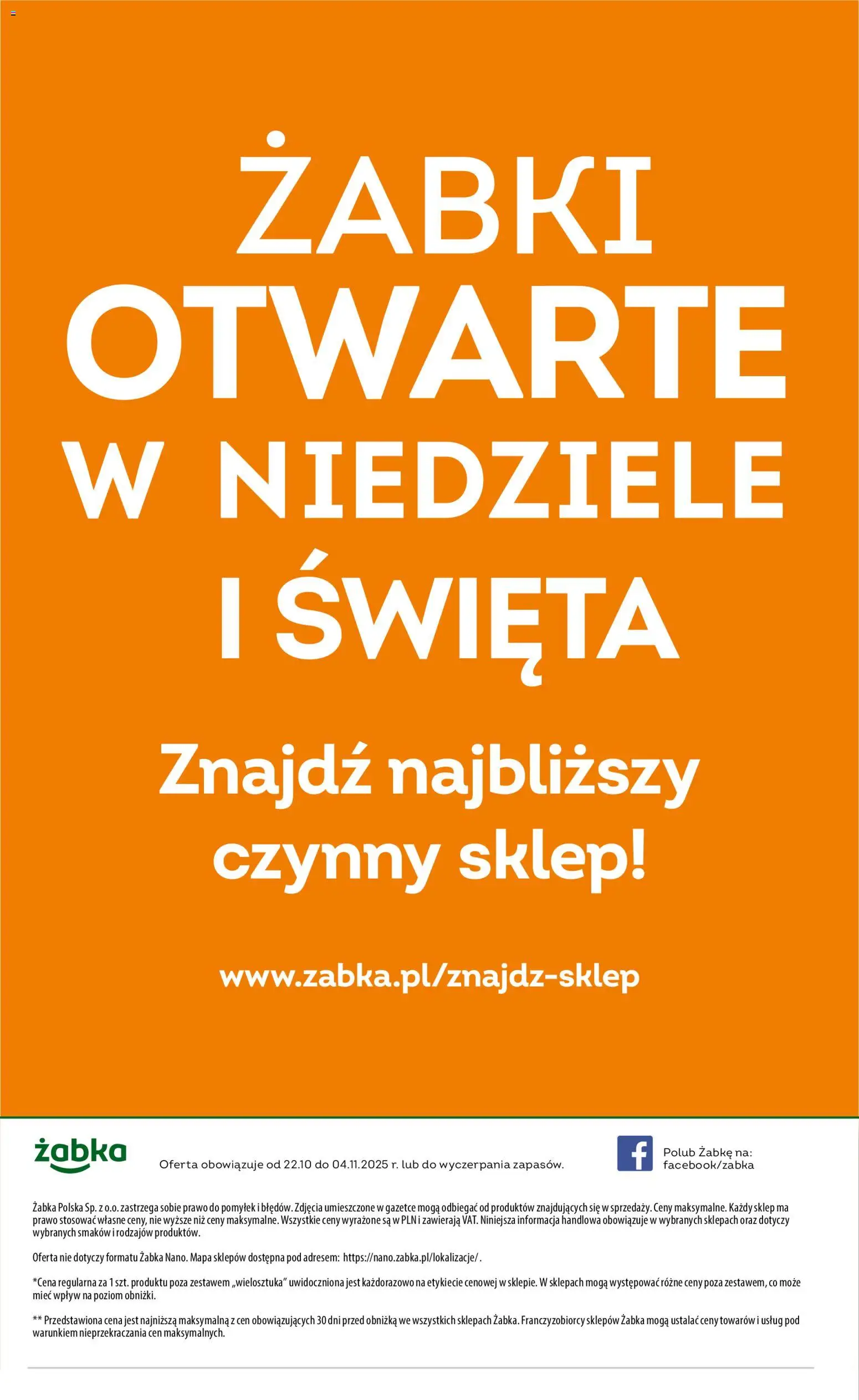 Żabka Gazetka - Codzienne produkty od 22.10.2025 | Strona: 22