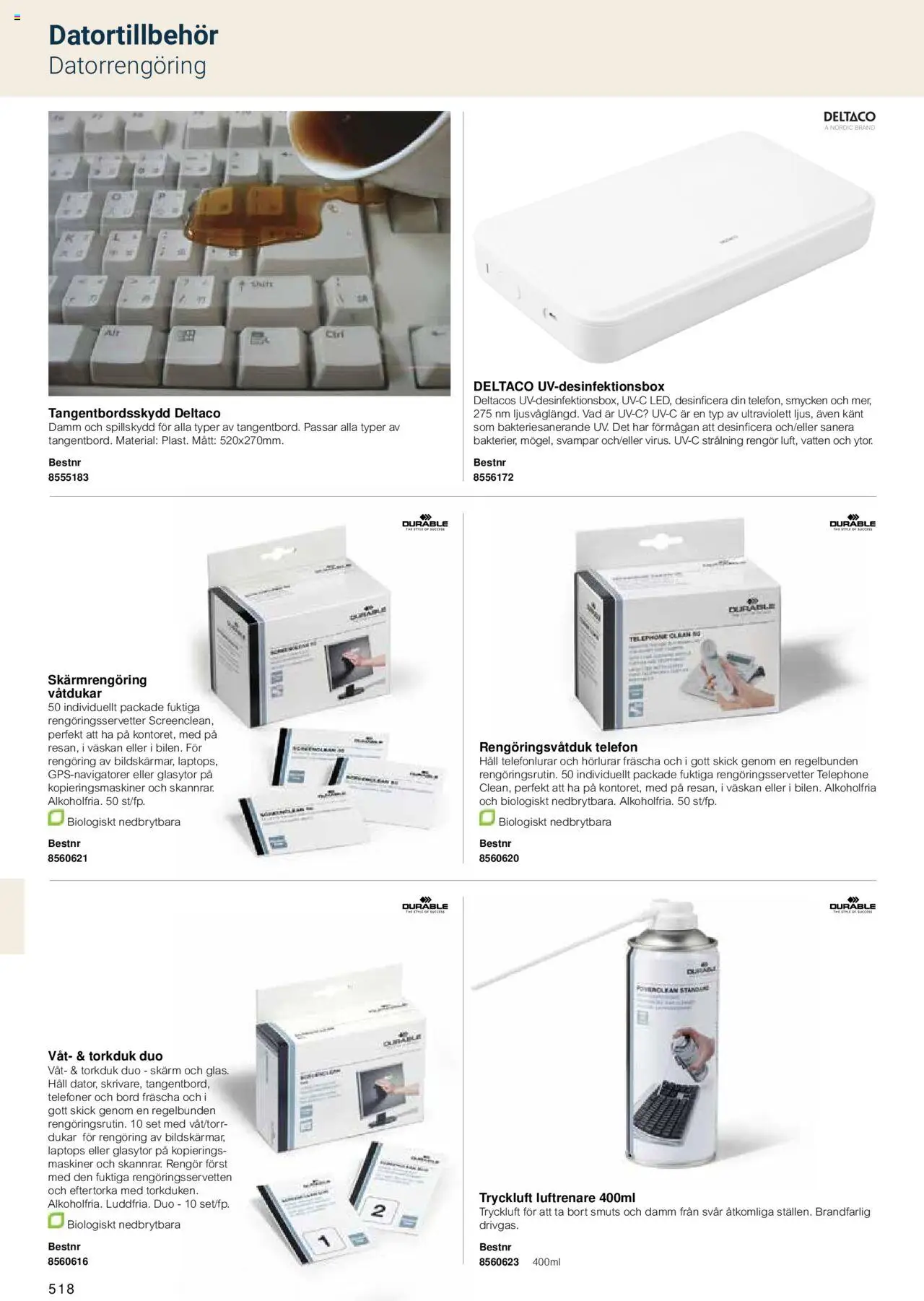 Office Depot reklamblad aktuell från 15.02.2024 | Sida: 520 | Produkter: Luftrenare, Bord, Telefon, Hörlurar