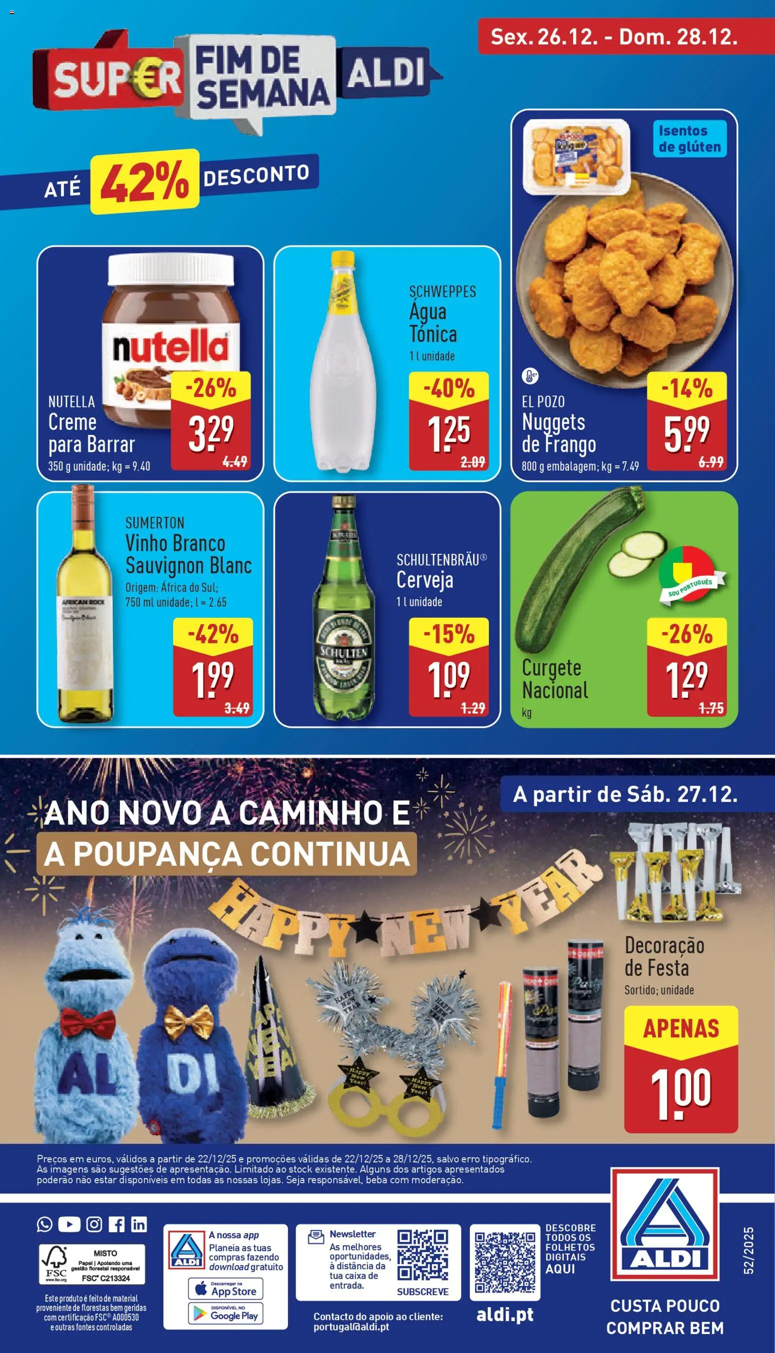 Aldi folheto │ válido de 22.12.2025 | Página: 30 | Produtos: Agua, Frango, Cerveja, Creme