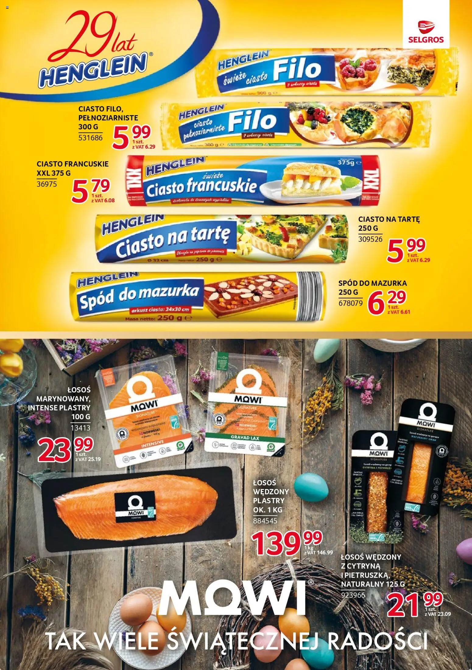 Selgros cash&carry gazetka - Markowe produkty od 26.03.2026 | Strona: 14 | Produkty: Cytryna, Łosoś wędzony, Ciasto na tartę, Łosoś