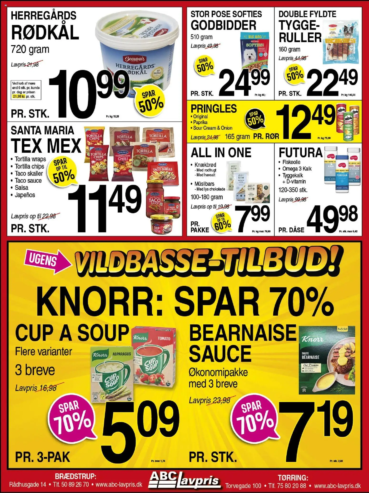 Abc Lavpris tilbudsavis – gyldig fra 22.10.2025 | Side: 2 | Produkter: Rødkål, Knækbrød, Taco, Paprika