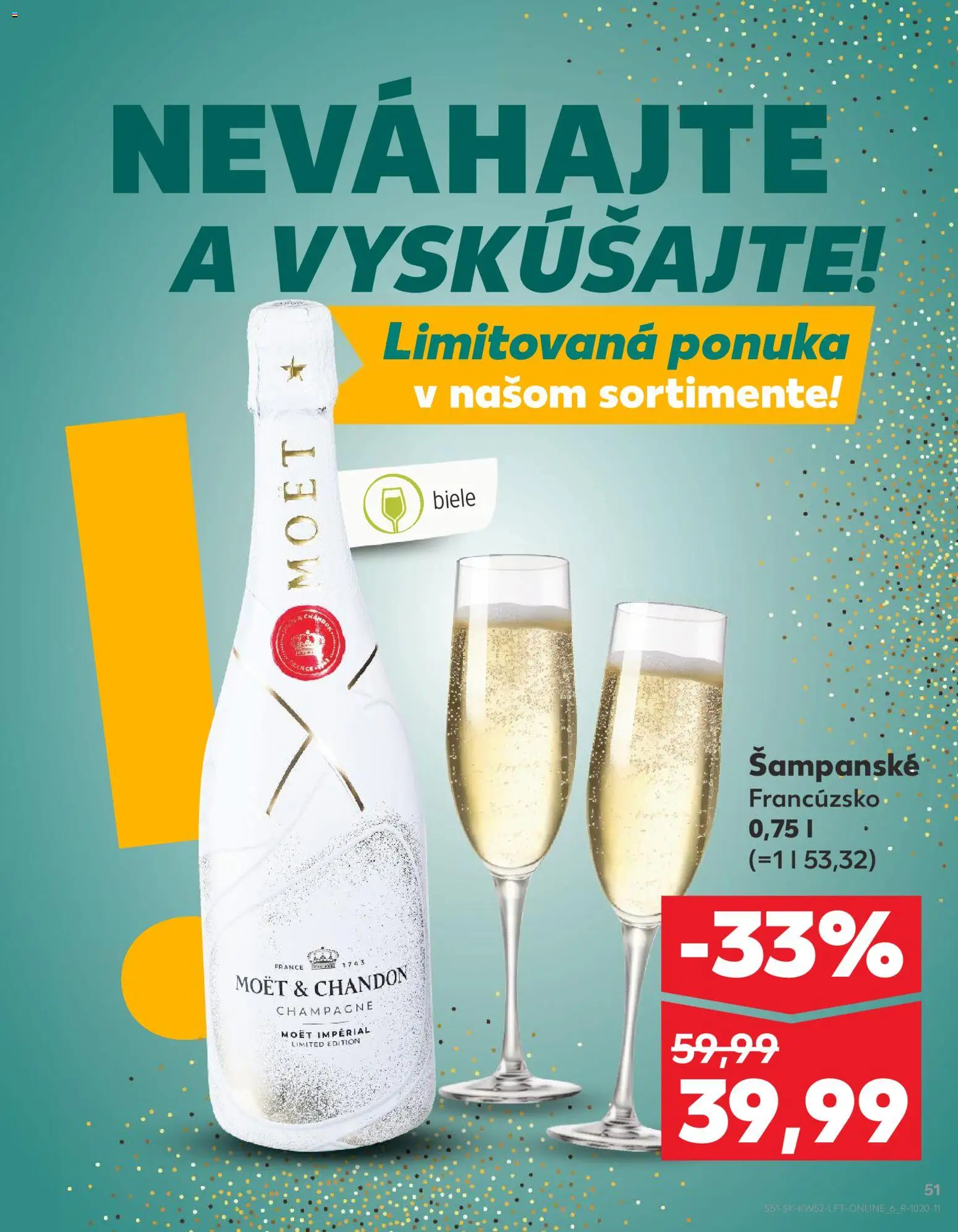 Nové Kaufland akcie – leták je platný od 27.12.2025 | Strana: 51 | Produkty: Šampanské