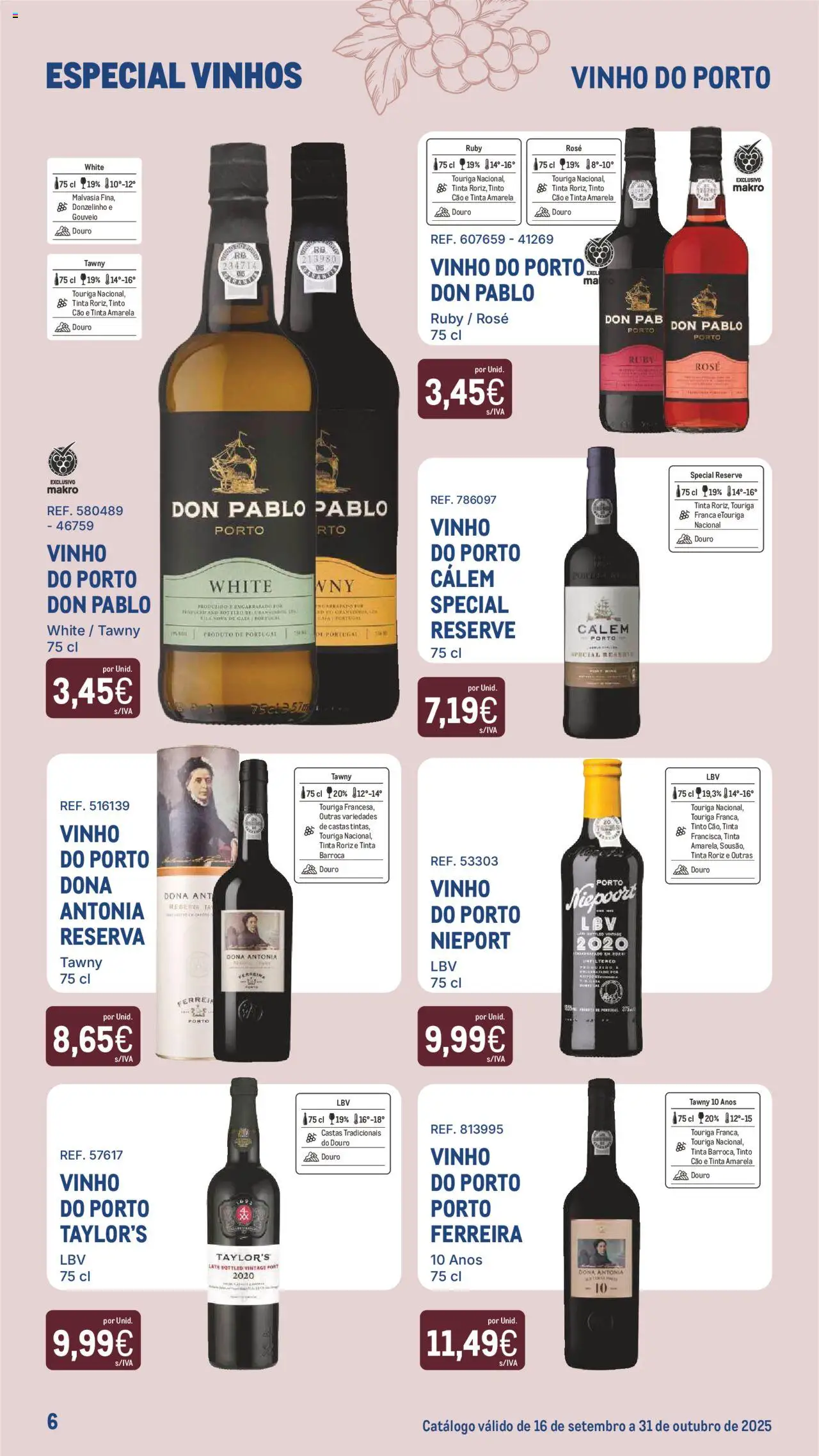 Makro - Especial Vinhos │ válido de 16.09.2025 | Página: 6 | Produtos: Tinta, Cama, Vinho
