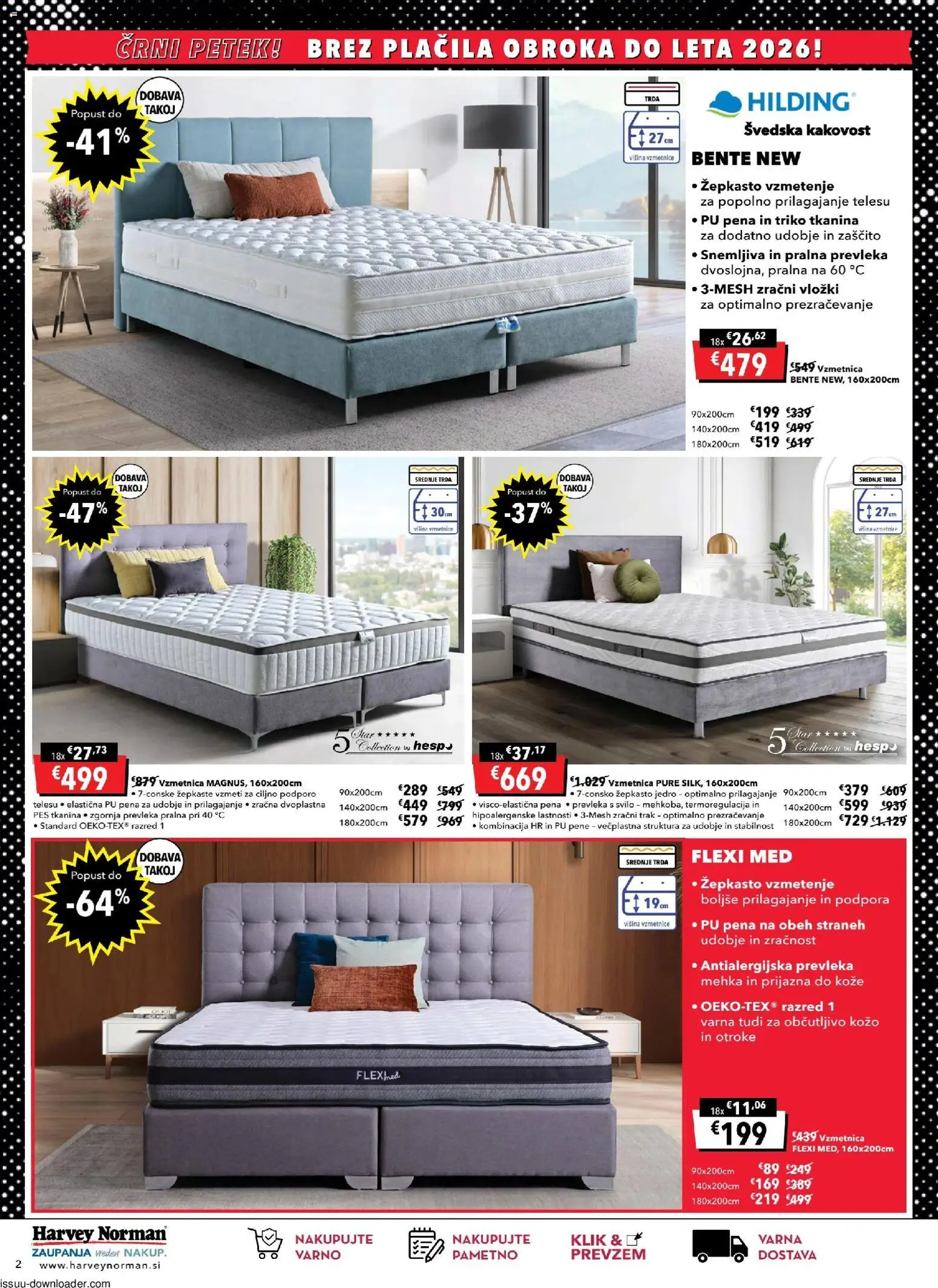 Novi Harvey Norman katalog ponudbe – veljaven od 03.11.2025 | Stran: 2 | Izdelki: Vzmetnica, Prevleka, Vložki, Triko