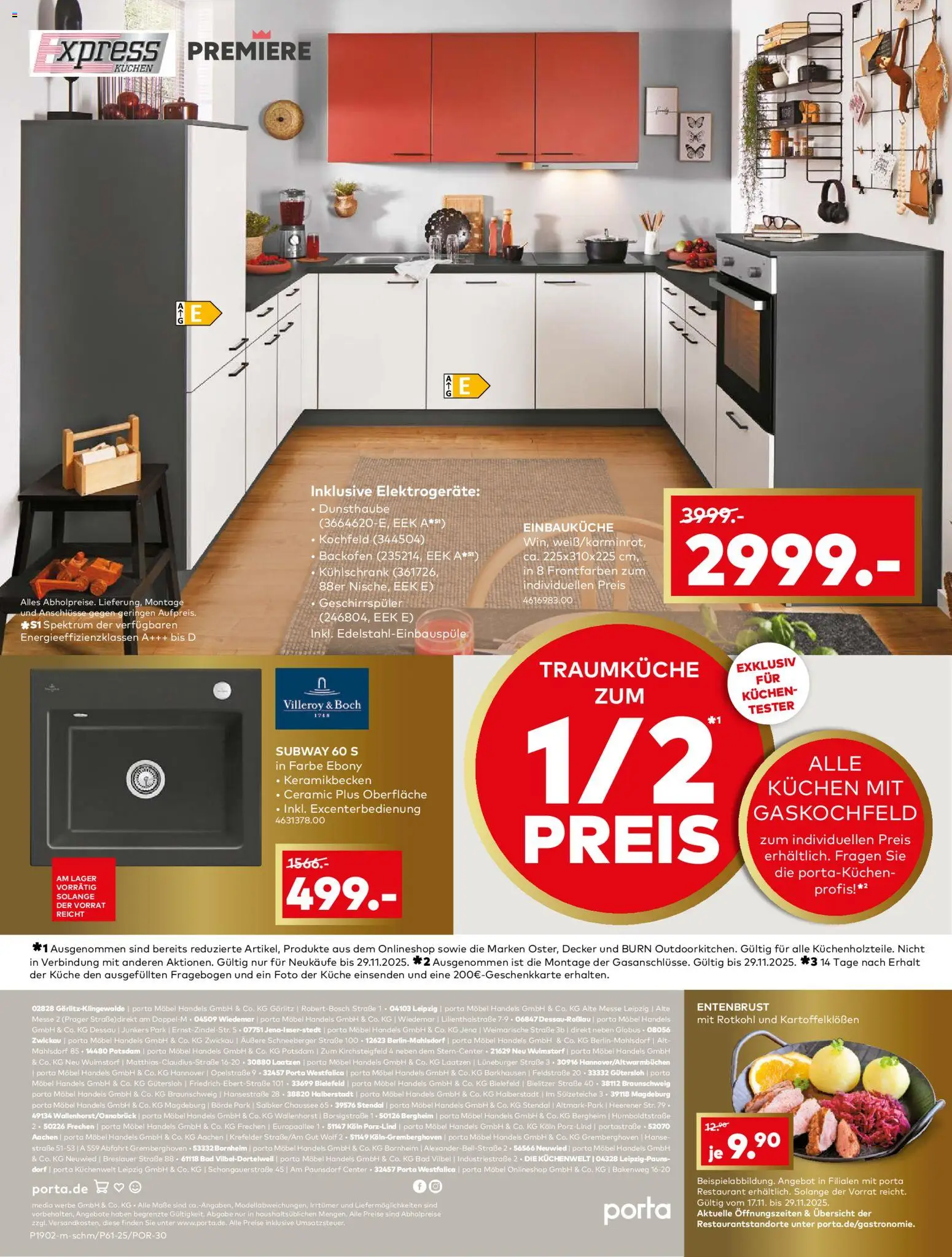 Porta! - Küchentester gesucht: jetzt bewerben und Traumküche zum halben Preis sichern – gültig ab 16.11.2025 | Seite: 12 | Produkte: Geschirrspüler, Einbauküche, Bad, Küche