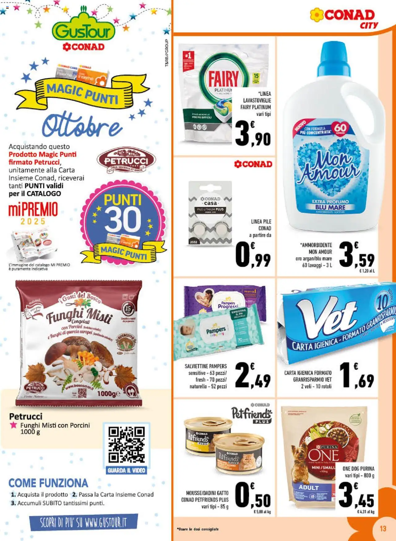 Volantino Conad del 09.10.2025 | Pagina: 13 | Prodotti: Pile, Carta igienica, Lavastoviglie, Profumo