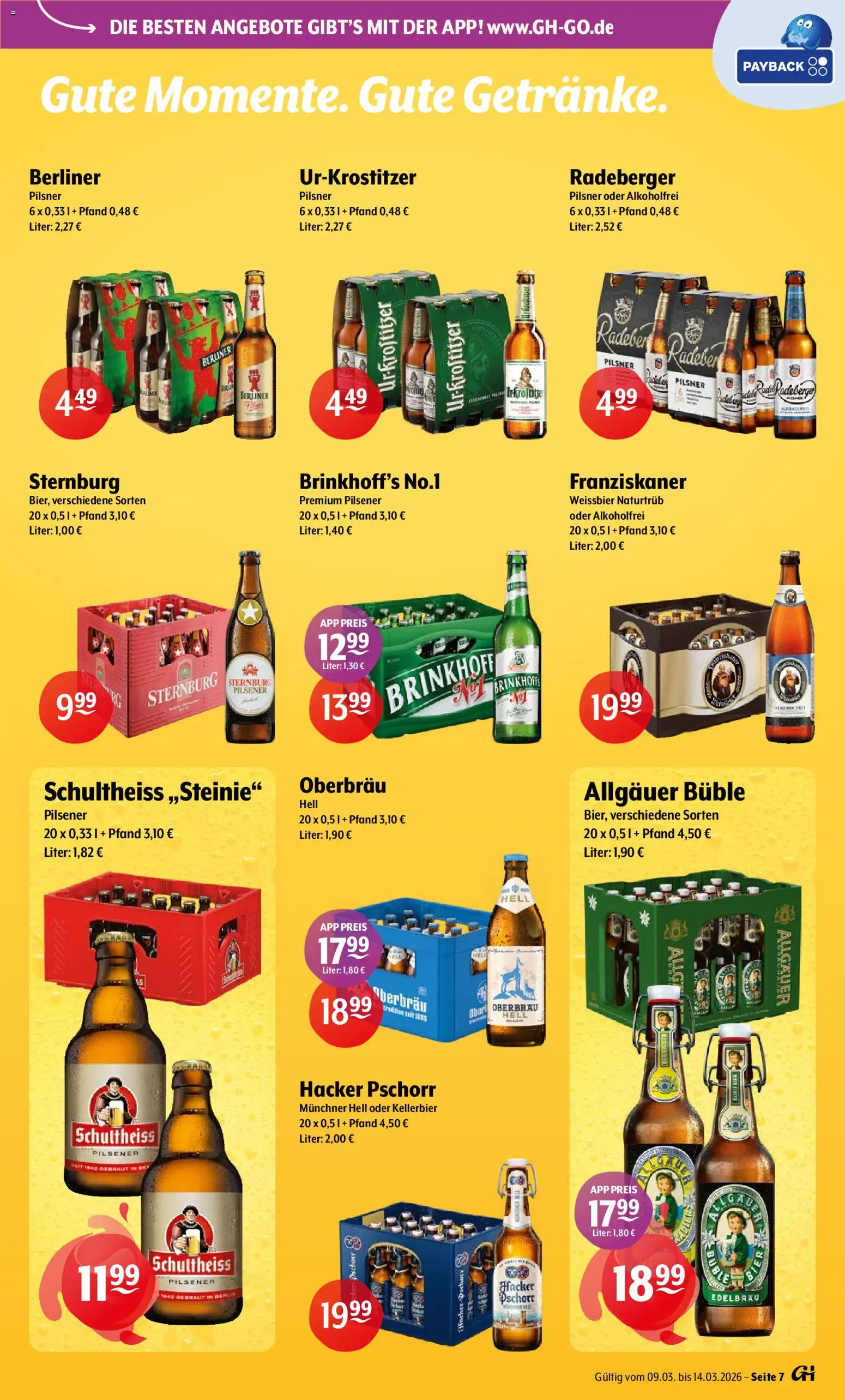 Getränke Hoffmann - Brandenburg – gültig ab 09.03.2026 | Seite: 7 | Produkte: Franziskaner, Bier, Weißbier, Radeberger pilsner