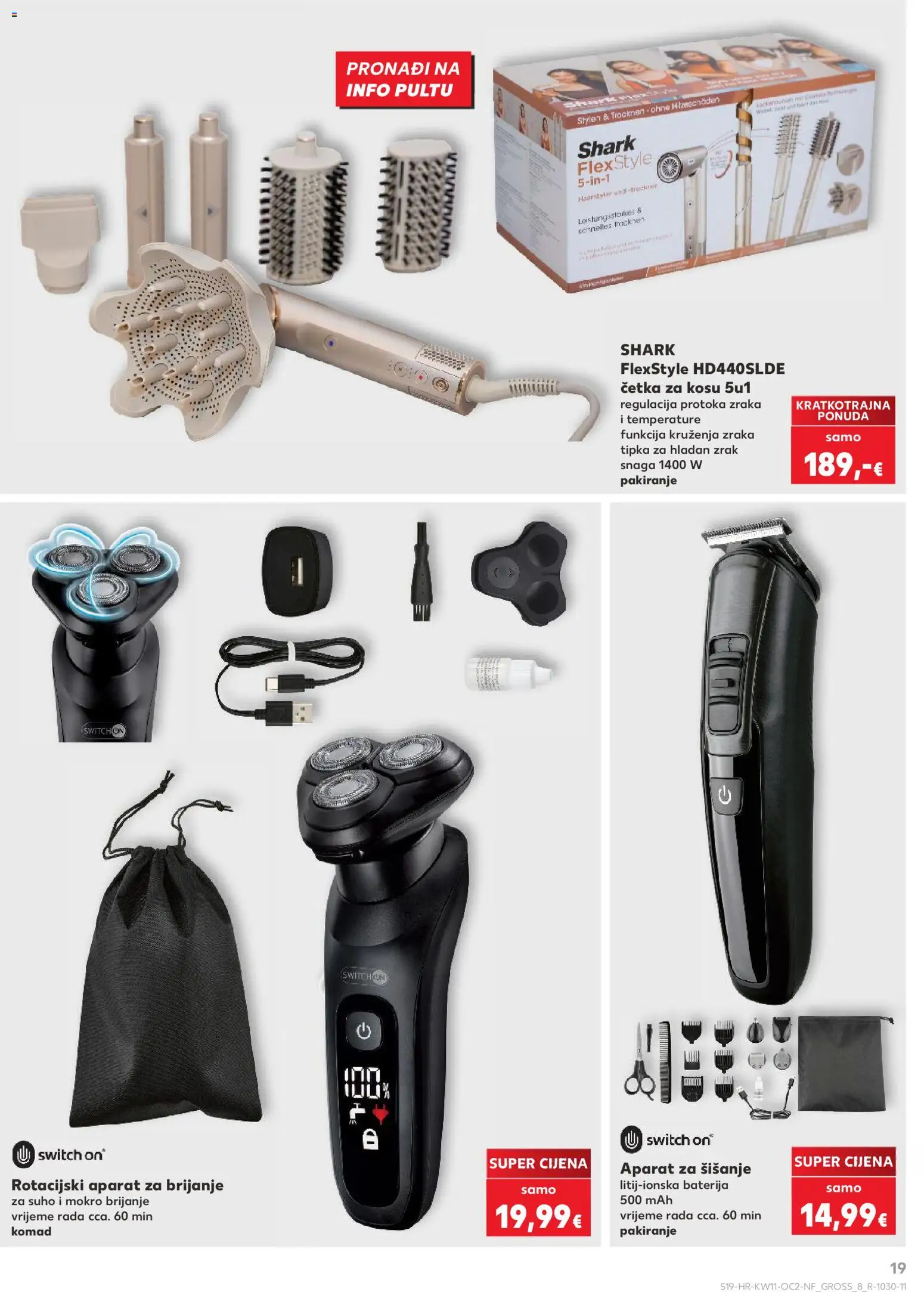 Kaufland katalog | vrijedi od 11.03.2026 | Stranica: 19 | Proizvodi: Baterija, Četka, Četka za kosu