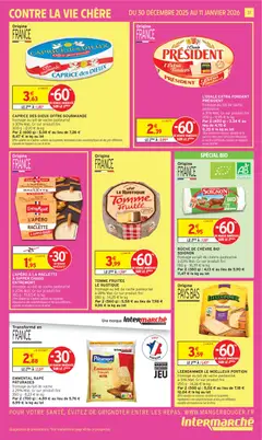 Intermarché - Prévisualisation de L'APÉRO À LA RACLETTE À DIPPER CHAUD ENTREMONT, fromage au lait de vache pasteurisé à 20% Mat. Gr sur produit fini 180 g valide à partir de 30.12.2025 | Page: 37 | Produits: Emmental, Caprice des dieux, Raclette, Fromage