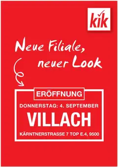 Vorschau von dem Prospekt - Kik Neueröffnung Villach gültig ab 04.09.2025