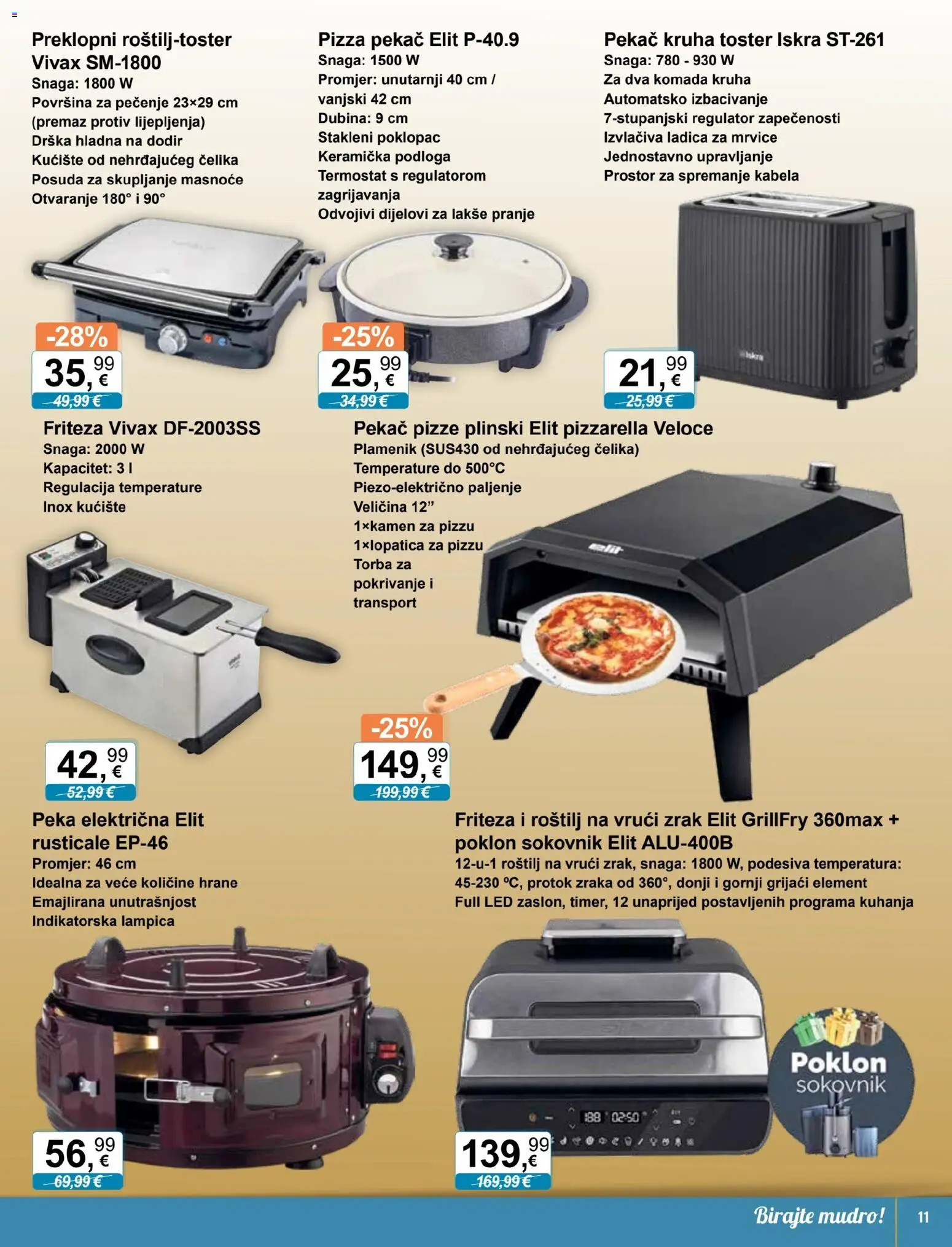 KTC katalog | vrijedi od 04.02.2026 | Stranica: 11 | Proizvodi: Sokovnik, Friteza, Pizza, Termostat