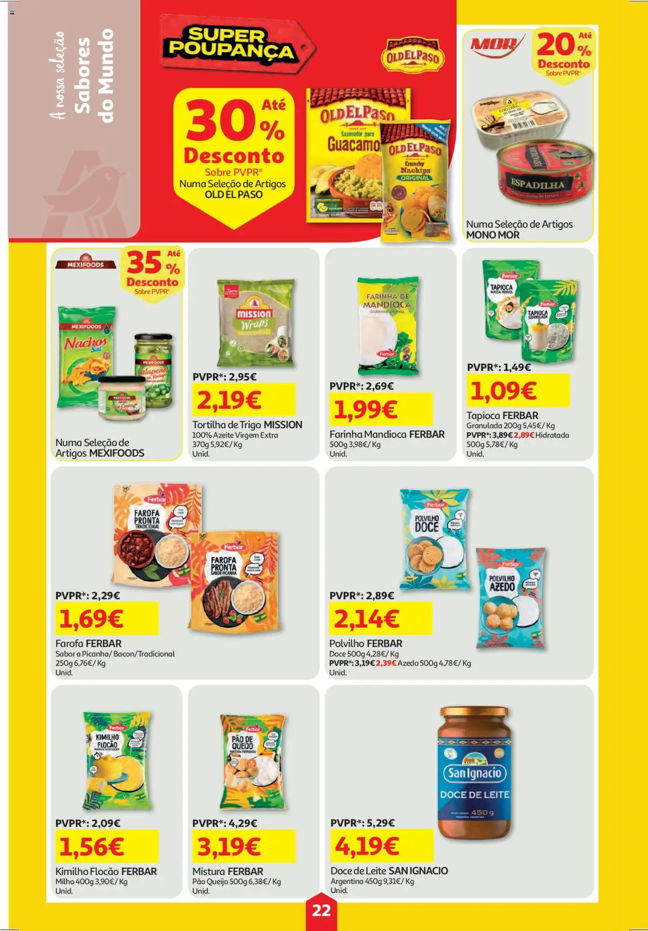 Auchan folheto │ válido de 11.09.2025 | Página: 22 | Produtos: Molho de tomate, Tapioca, Doce de leite, Pão