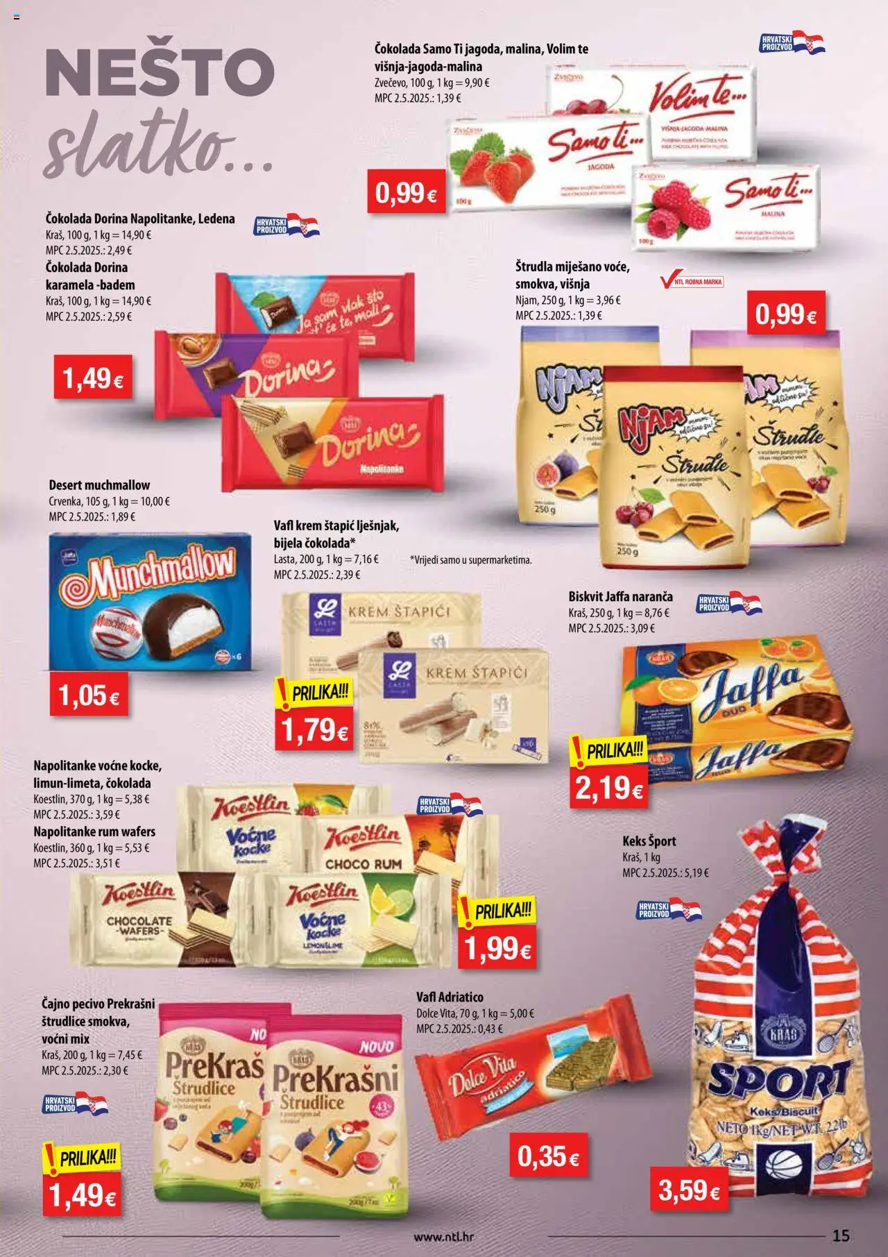 NTL katalog | vrijedi od 10.09.2025 | Stranica: 15 | Proizvodi: Čokolada, Napolitanke, Rum, Karamela