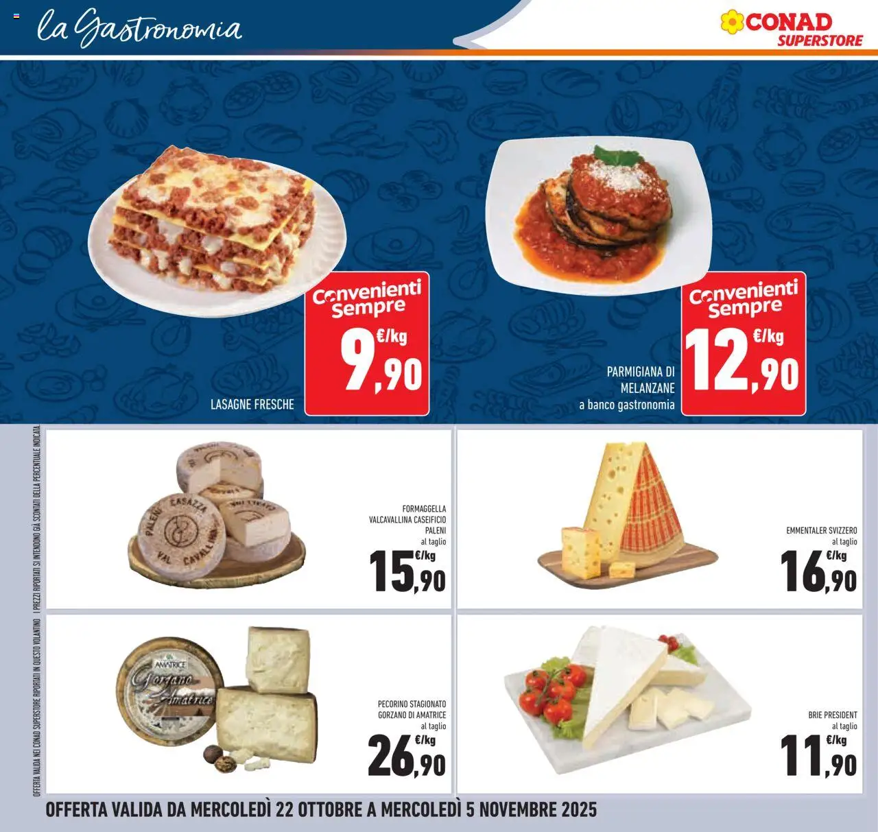 Volantino Conad del 22.10.2025 | Pagina: 36 | Prodotti: Lasagna, The, Melanzane, Pecorino