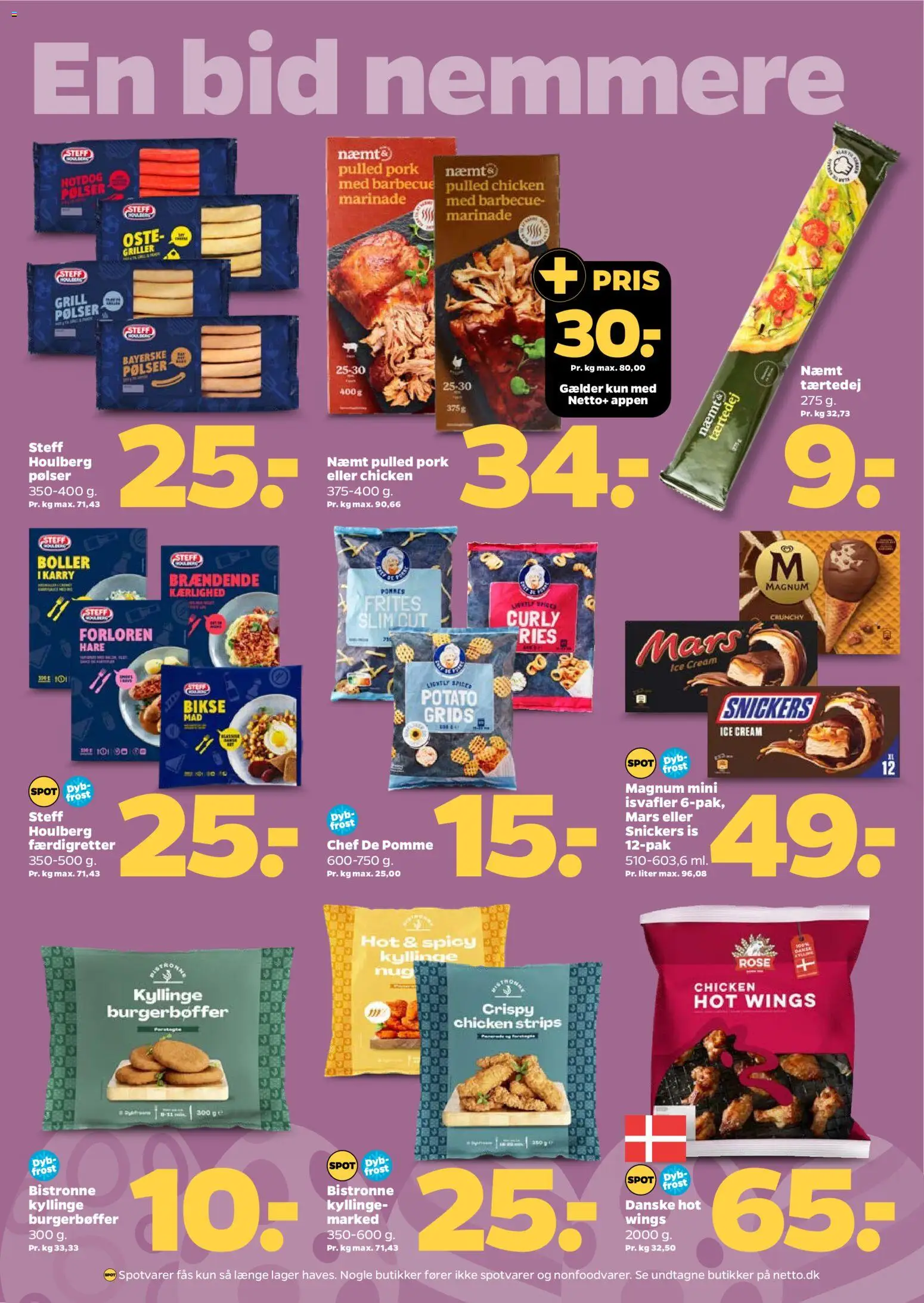 Netto tilbudsavis – gyldig fra 21.03.2026 | Side: 16 | Produkter: Pølser, Is, Isvafler, Grill