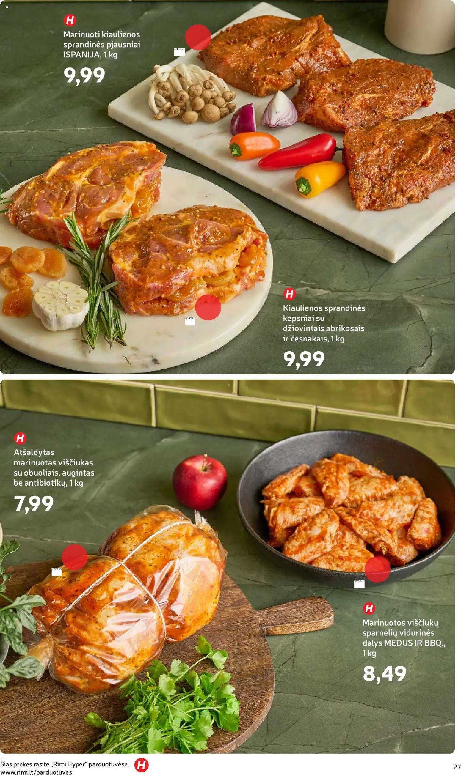 Rimi akcijos nuo 02.12.2025 | Puslapis: 27 | Prekių: Kiaulienos, Viščiukas