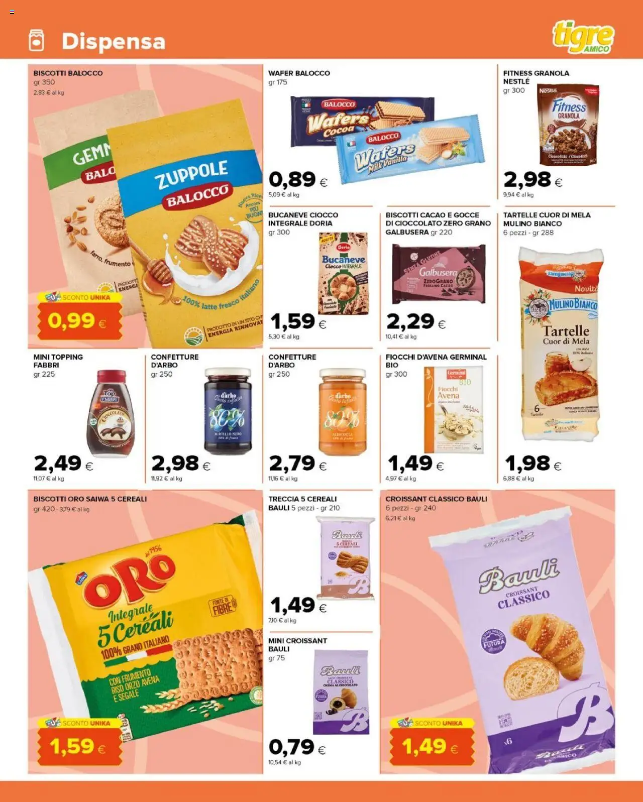Volantino Tigre del 24.07.2025 | Pagina: 9 | Prodotti: Crema, Fiocchi, Latte, Cacao