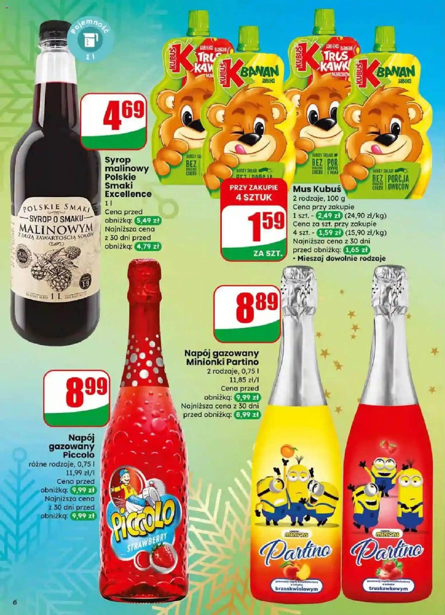 Dino Gazetka od 17.12.2025 | Strona: 6 | Produkty: Syrop, Syrop malinowy, Por, Banan