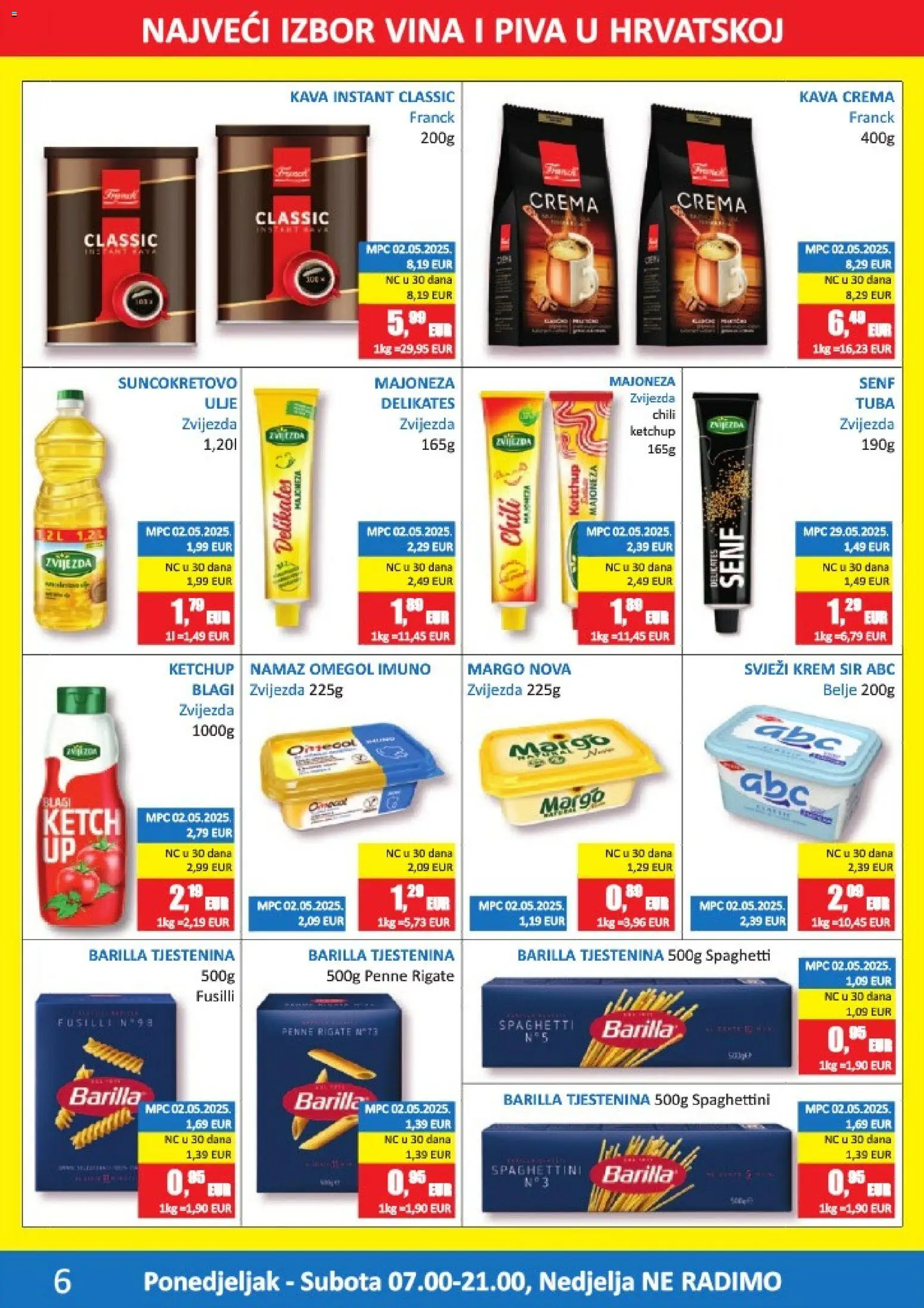 Vrutak katalog | vrijedi od 13.04.2026 | Stranica: 6 | Proizvodi: Krem sir, Kava, Majoneza, Senf
