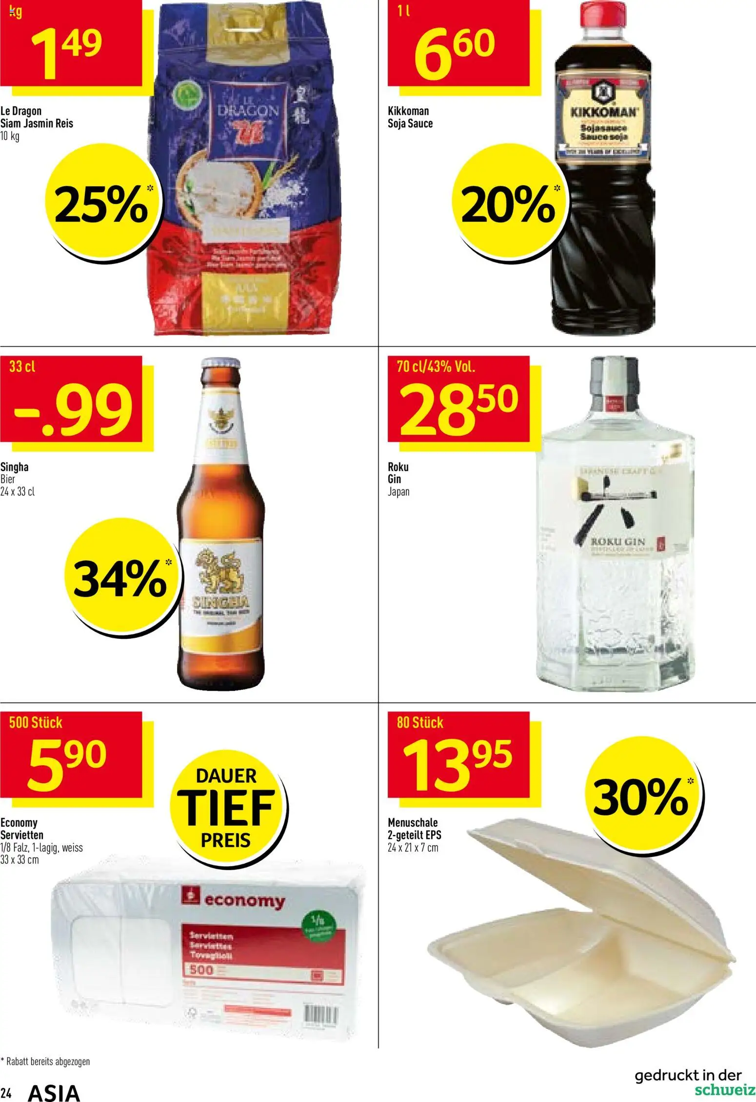 Prodega Aktionen Asia – gültig ab 09.02.2026 | Seite: 24 | Produkte: Bier, Reis, Gin