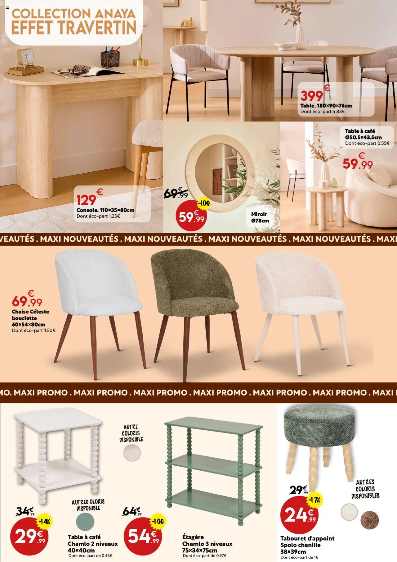 {H1} | Page: 6 | Produits: Étagère, Table, Chaise, Café