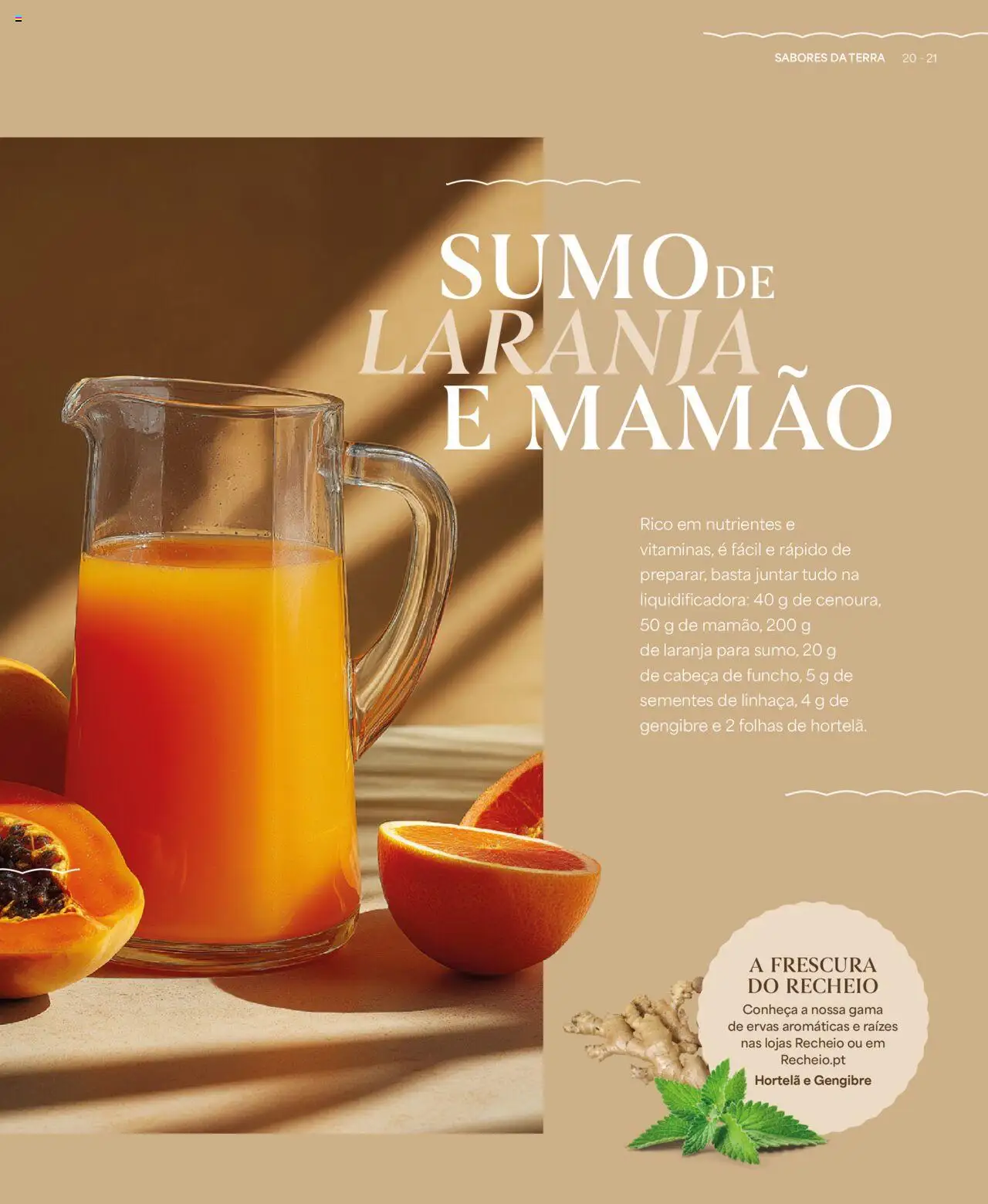 Recheio - Recheio da Terra │ válido de 25.09.2025 | Página: 21 | Produtos: Hortelã, Mamão