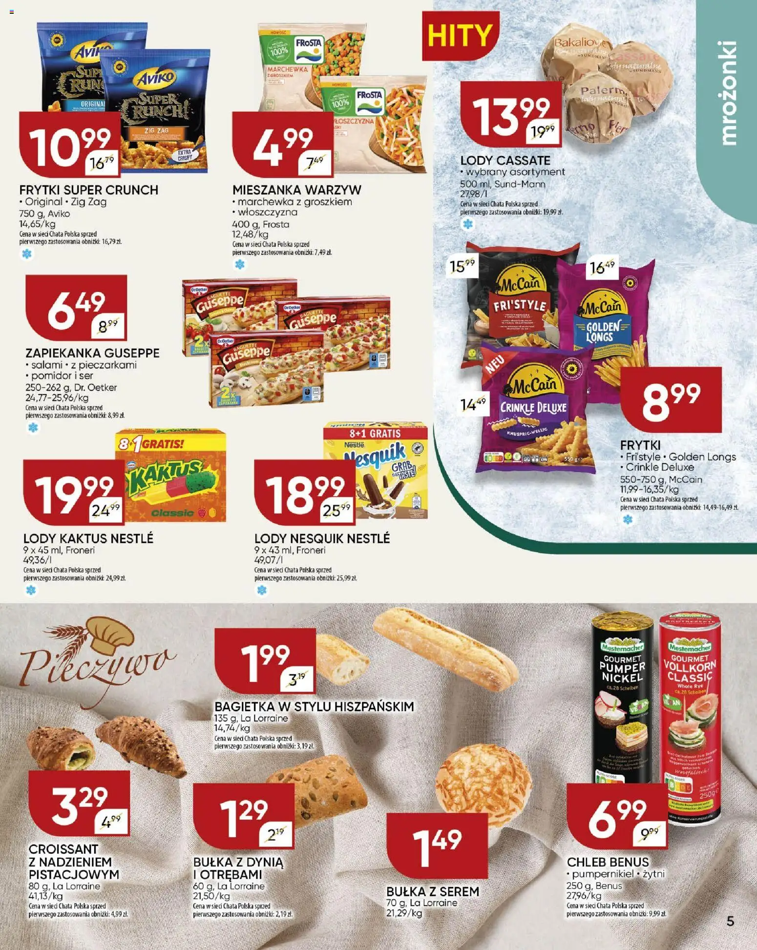 Chata Polska Gazetka od 29.01.2026 | Strona: 5 | Produkty: Pieczywo, Dynia, Pumpernikiel, Marchewka