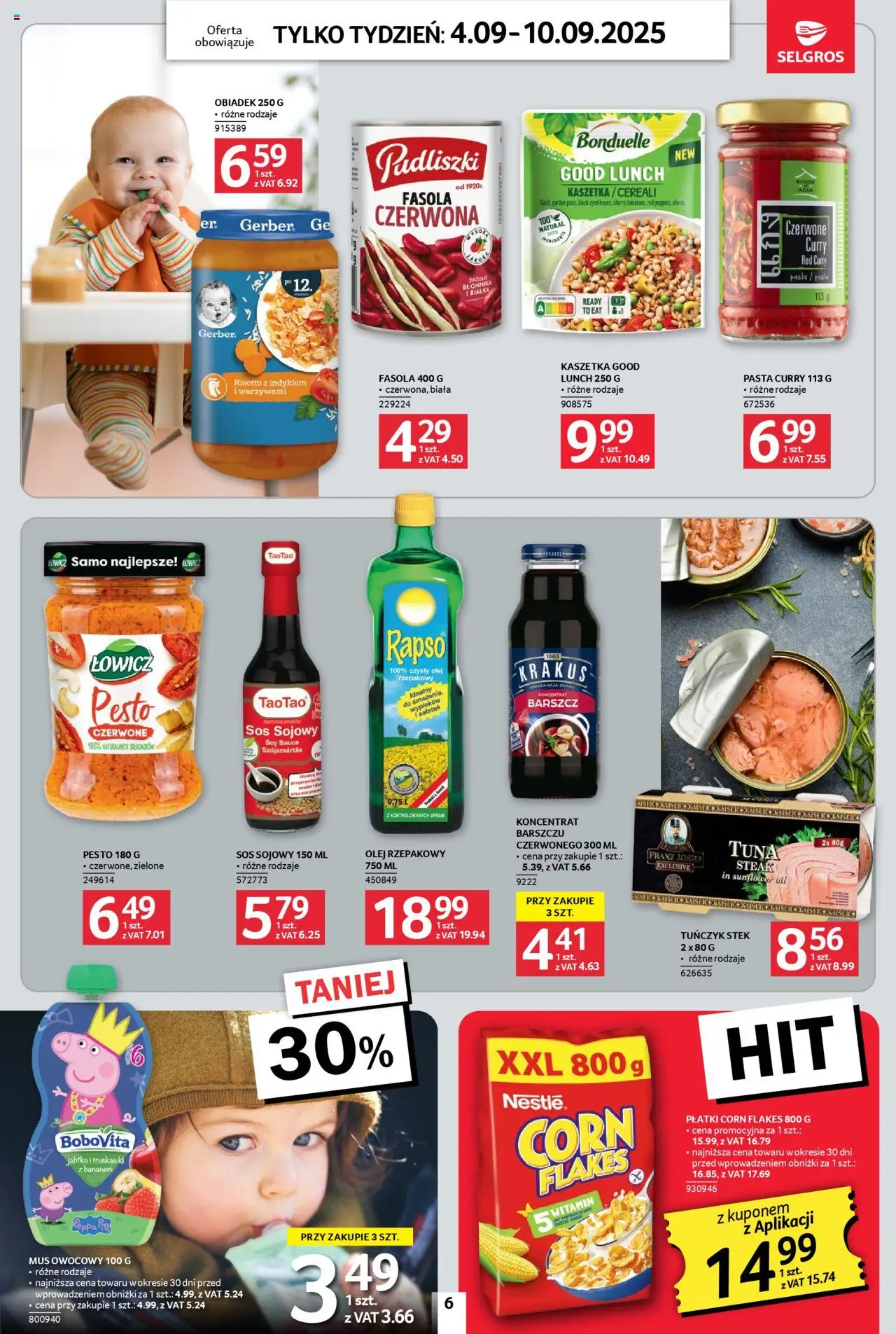 Selgros cash&carry Gazetka - Jeszcze więcej super promocji od 04.09.2025 | Strona: 6 | Produkty: Barszcz, Pasta curry, Truskawki, Płatki