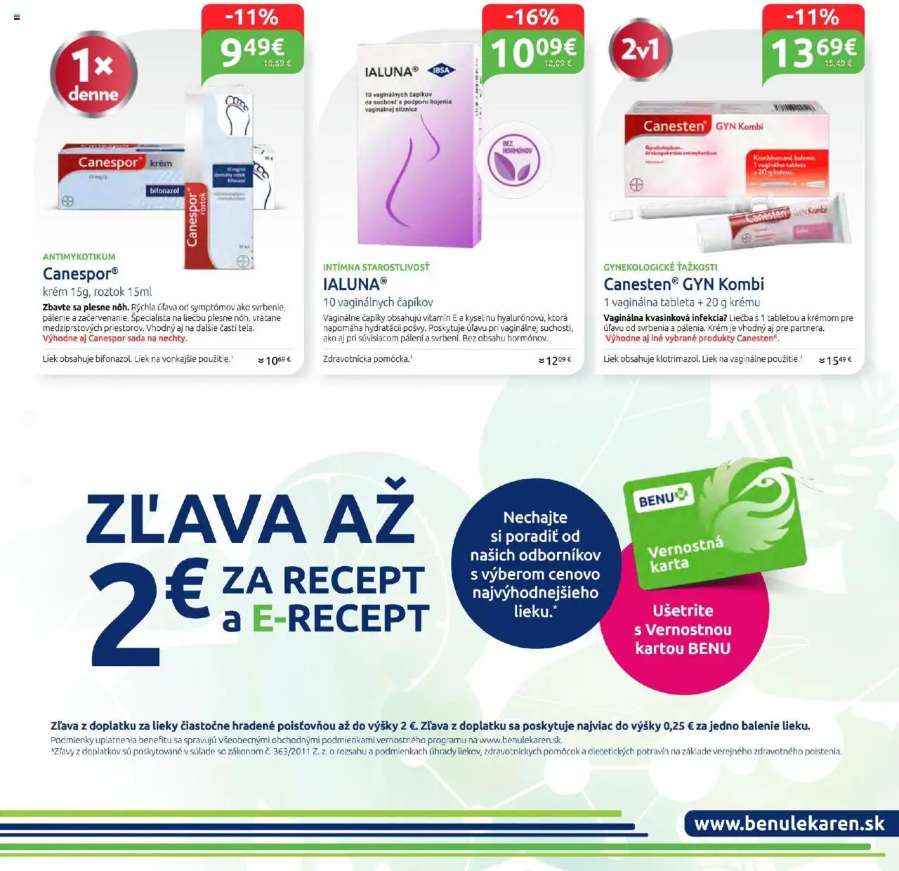 BENU Lekáreň Leták │ platný od 01.07.2025 | Strana: 7 | Produkty: Gin, Krém