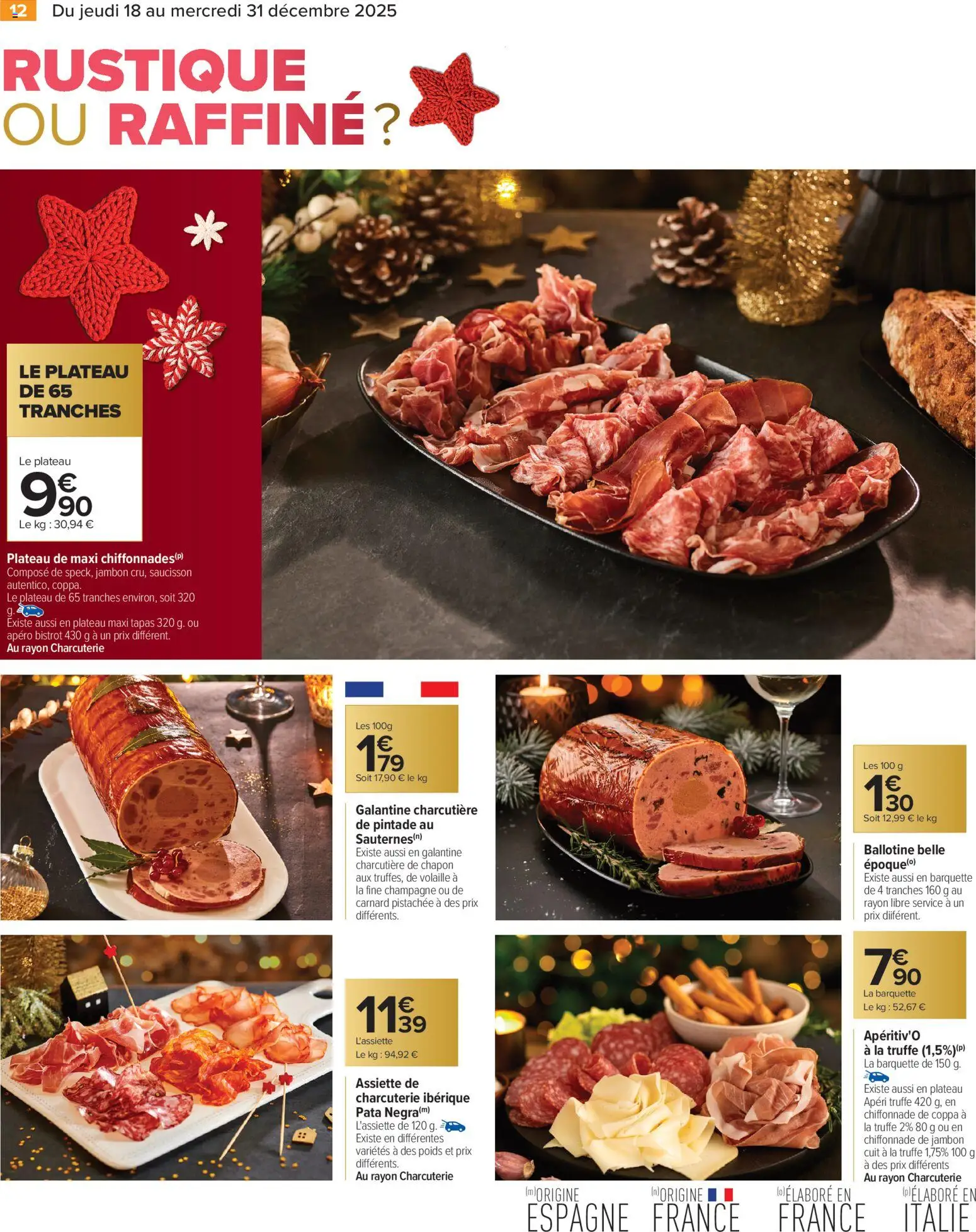 {H1} | Page: 12 | Produits: Plateau, Poids, Pintade, Jambon