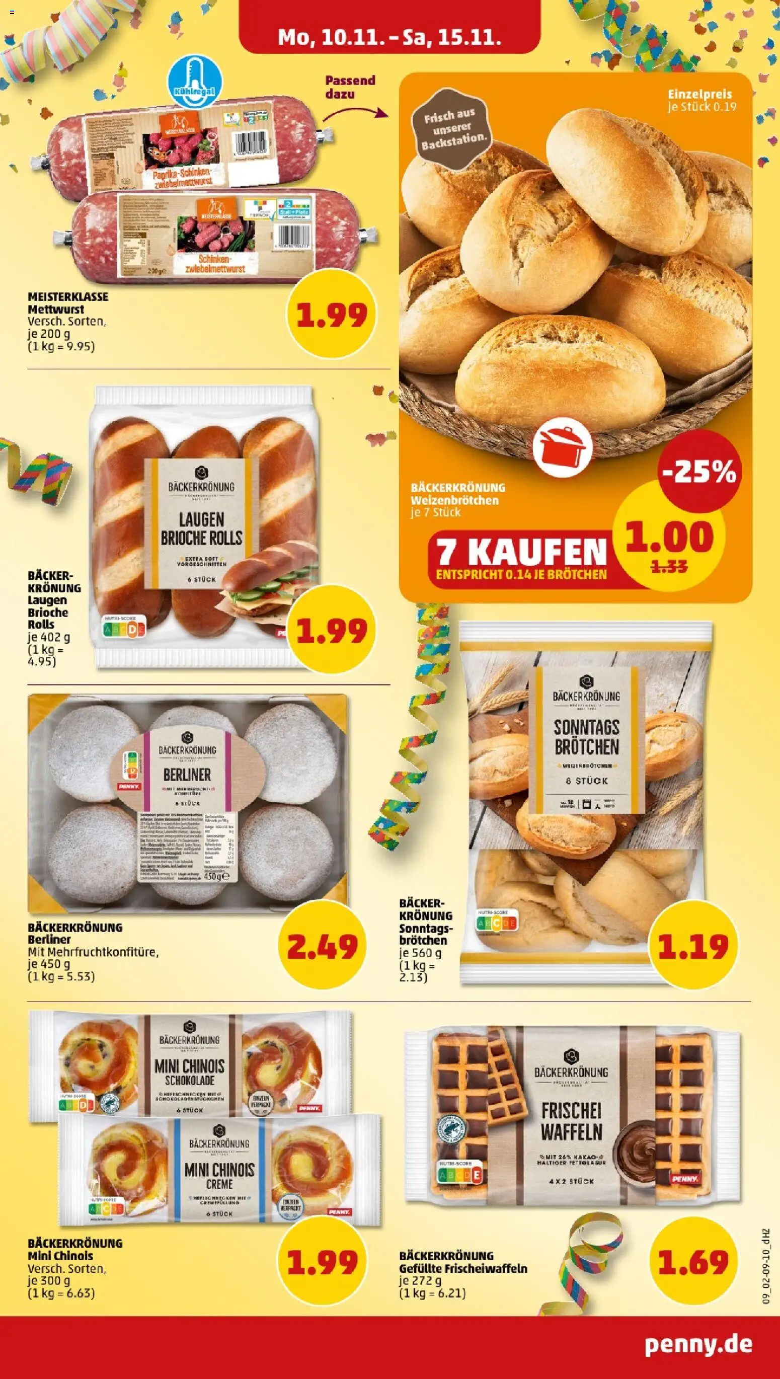 Penny -  Nordrhein - Westfalen – gültig ab 10.11.2025 | Seite: 9 | Produkte: Berliner, Schokolade, Waffeln, Schinken