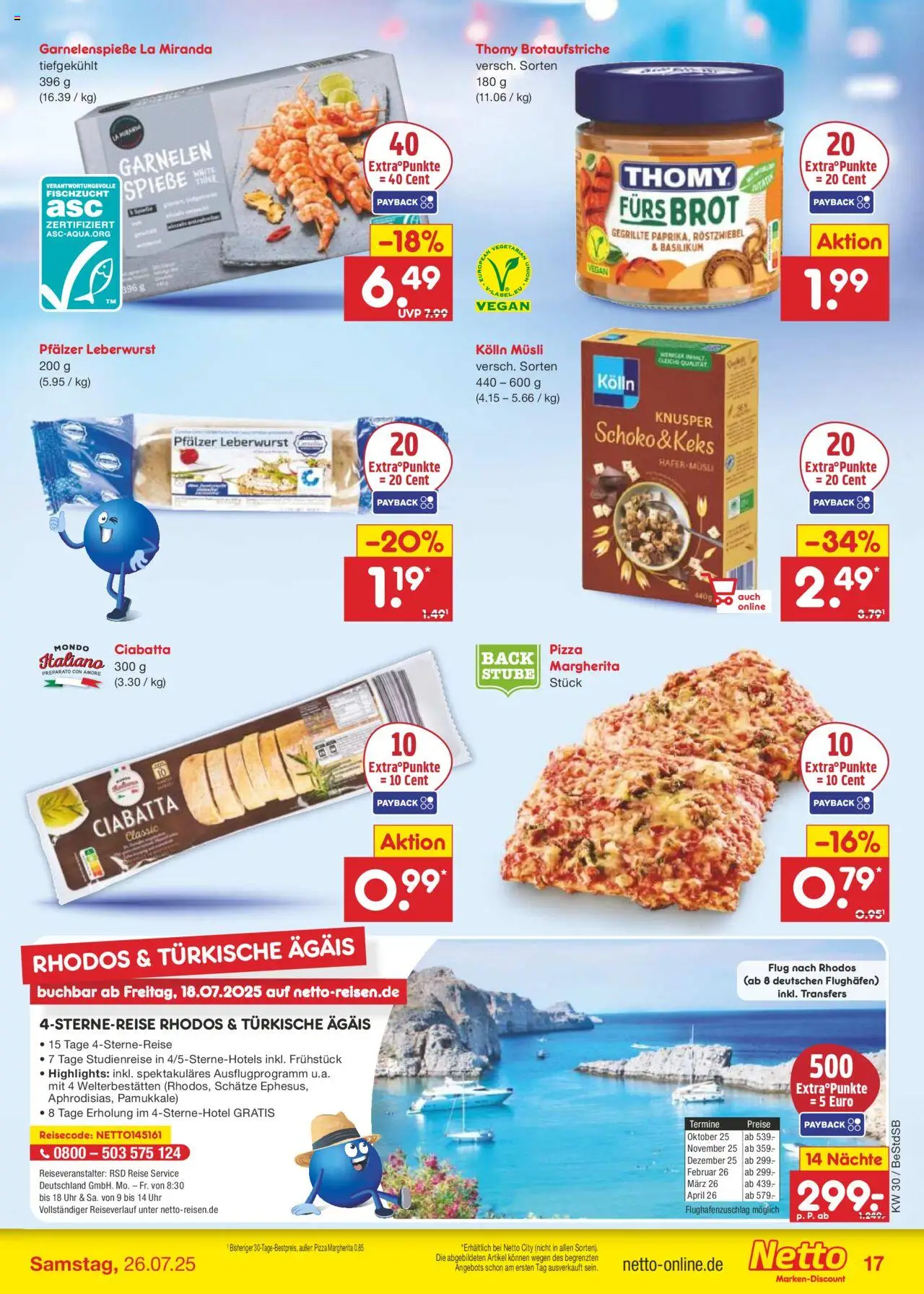 Netto Marken-Discount Prospekt 	 - gültig ab dem 21.07.2025 | Seite: 23 | Produkte: Musli, Kolln musli, Garnelen, Uhr