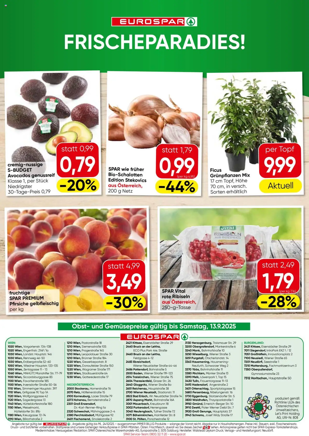 Eurospar Flugblatt - Burgenland gültig ab 11.09.2025 | Seite: 16 | Produkte: Obst, Bad