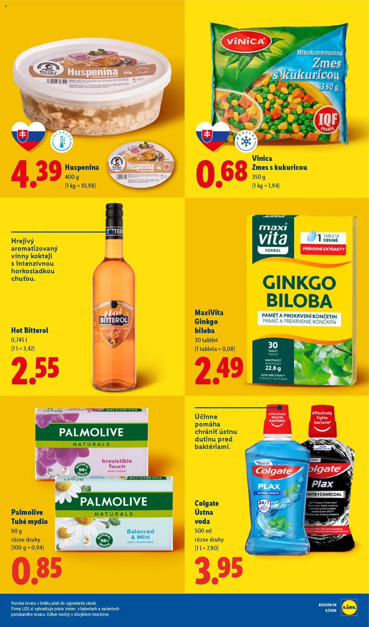 Nové Lidl akcie – leták je platný od 19.01.2026 | Strana: 39 | Produkty: Tablet, Mydlo, Ústna voda, Voda
