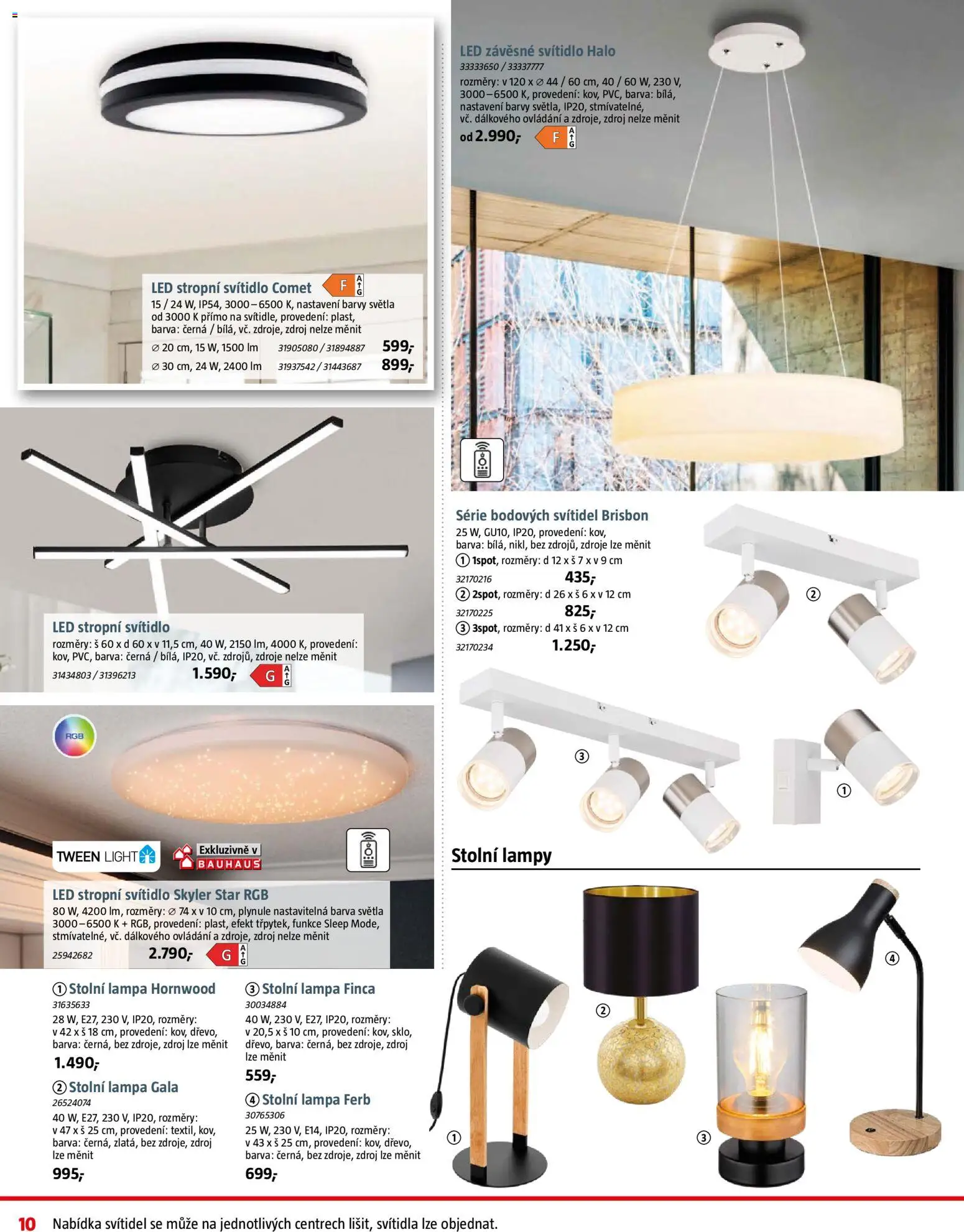 Bauhaus leták od 31.10.2025 | Strana: 10 | Produkty: Stolní lampa, LED stropní svítidlo, Lampa, Barvy