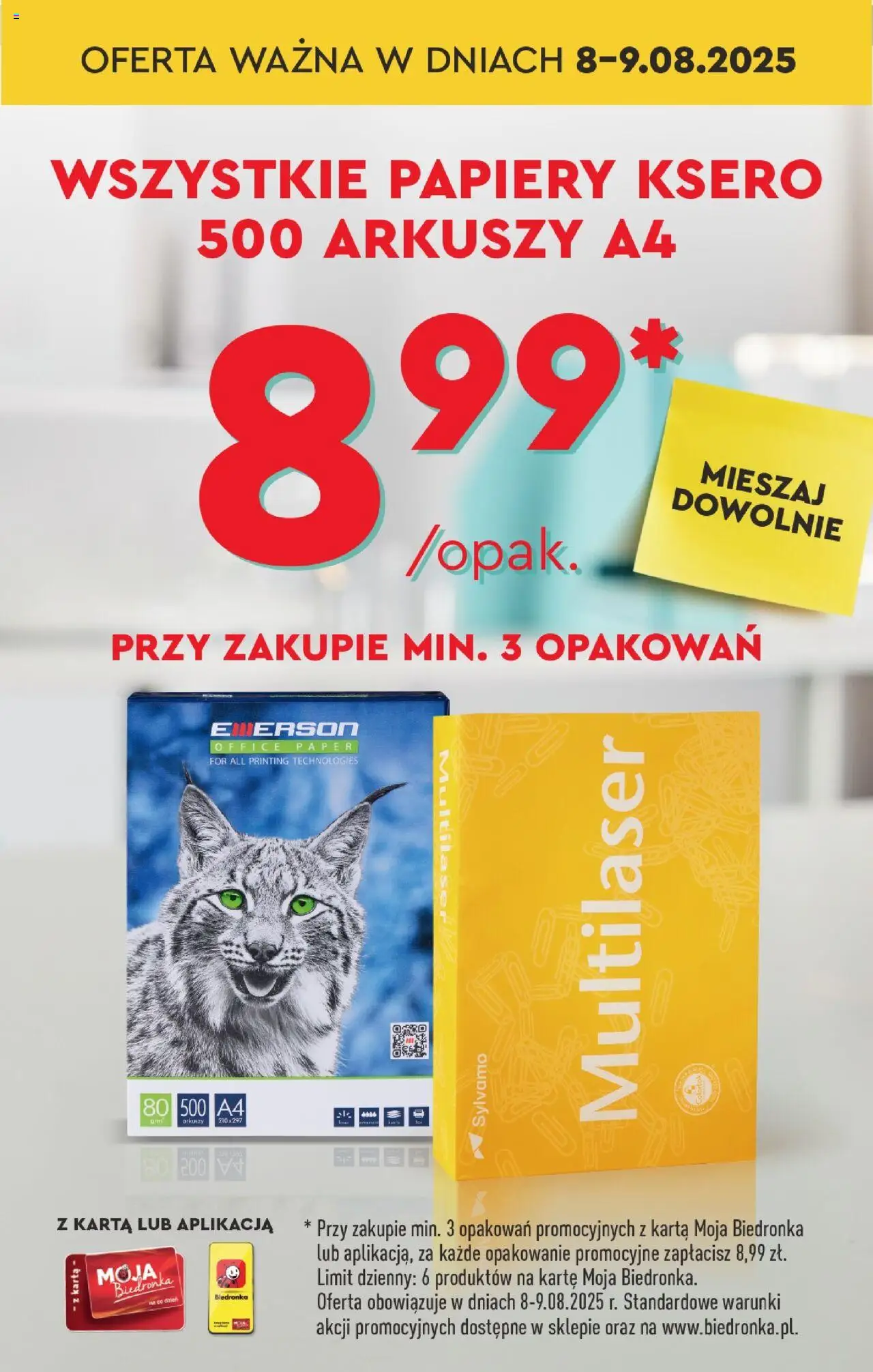 Biedronka gazetka - Tani weekend od 08.08.2025 | Strona: 4 | Produkty: Karta