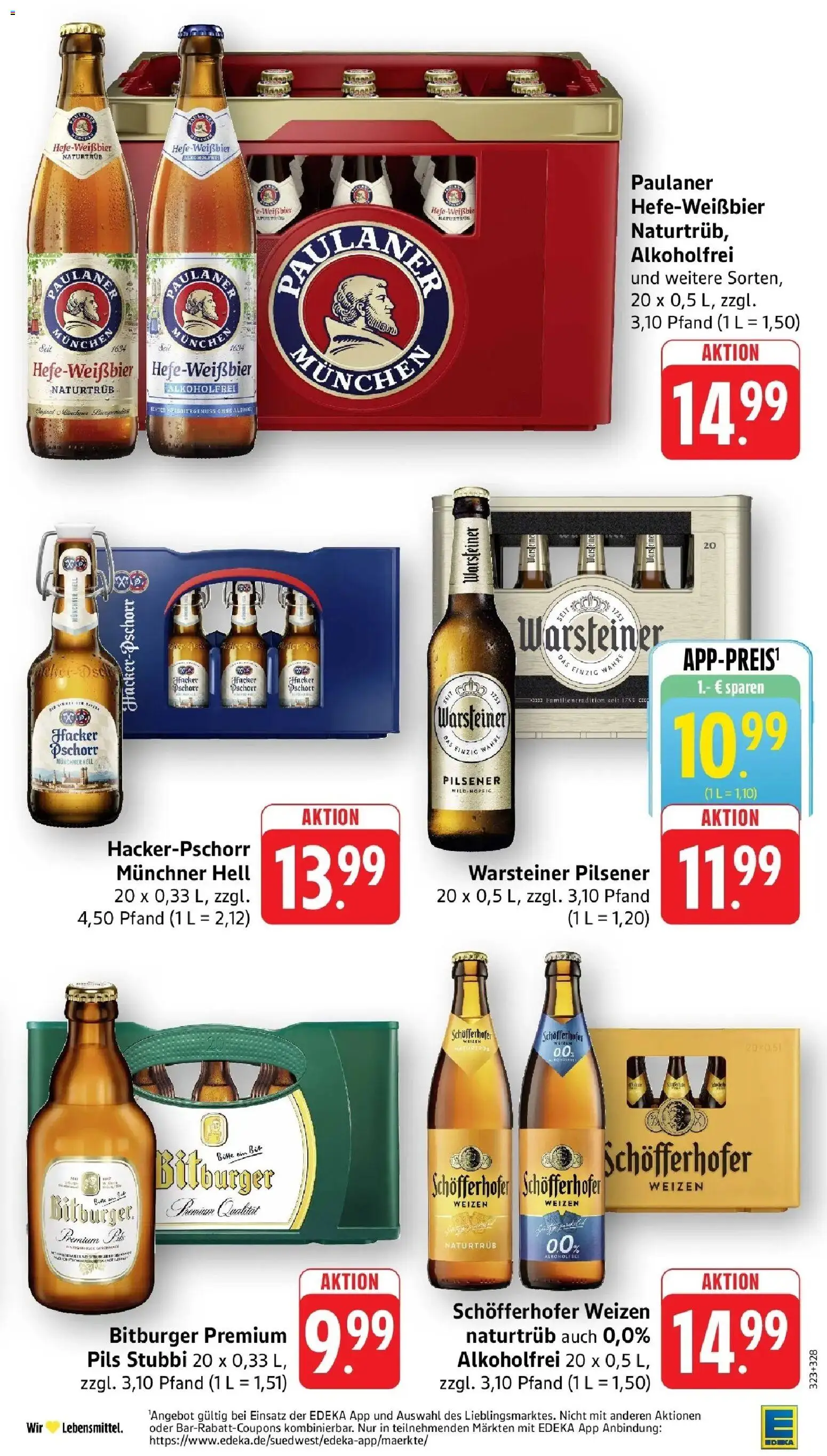 Edeka prospekt Steinfeld	 – gültig ab 20.04.2026 | Seite: 33 | Produkte: Bitburger, Hefe weissbier, Warsteiner, Paulaner