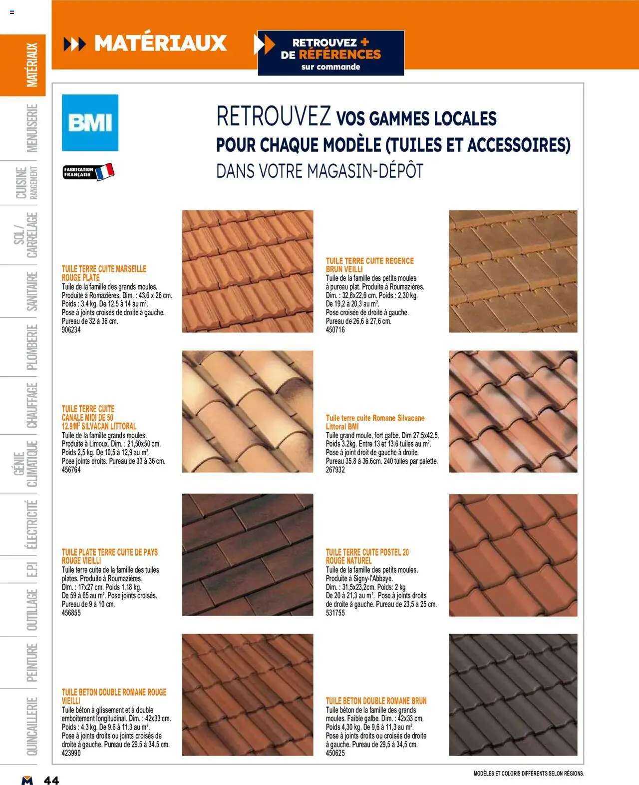  | Page: 44 | Produits: Tuile, Poids
