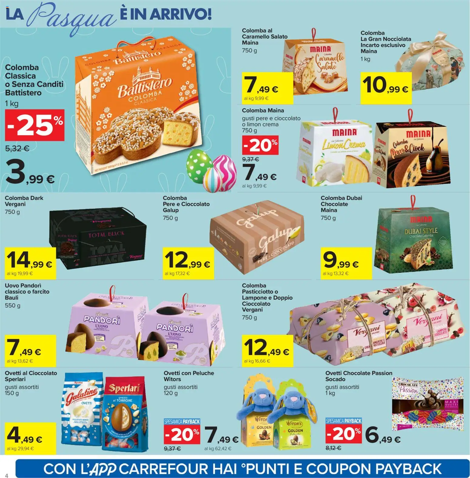 Volantino Carrefour del 13.03.2026 | Pagina: 4 | Prodotti: Crema, Peluche, Cioccolato, Lamponi