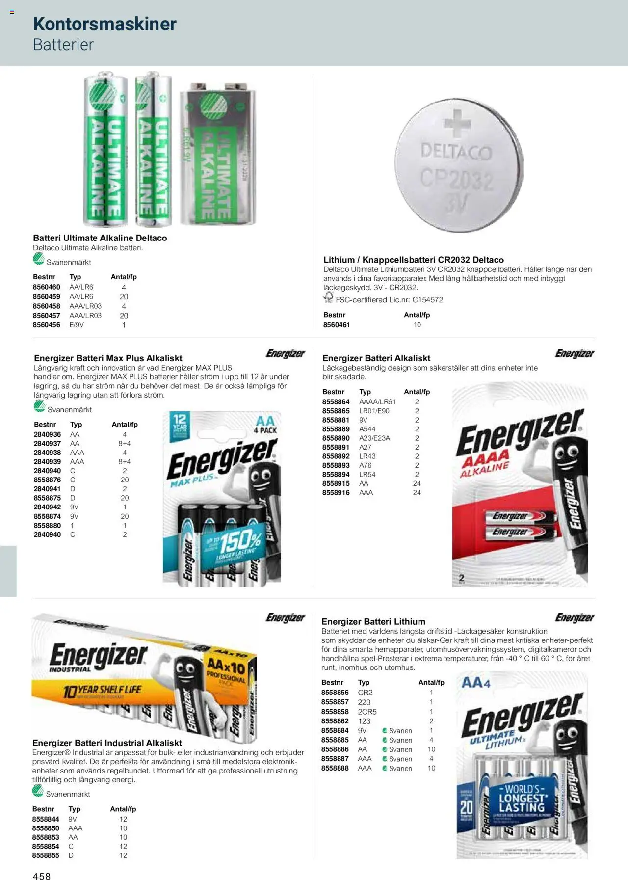 Office Depot reklamblad aktuell från 15.02.2024 | Sida: 460 | Produkter: Batterier, Batteri