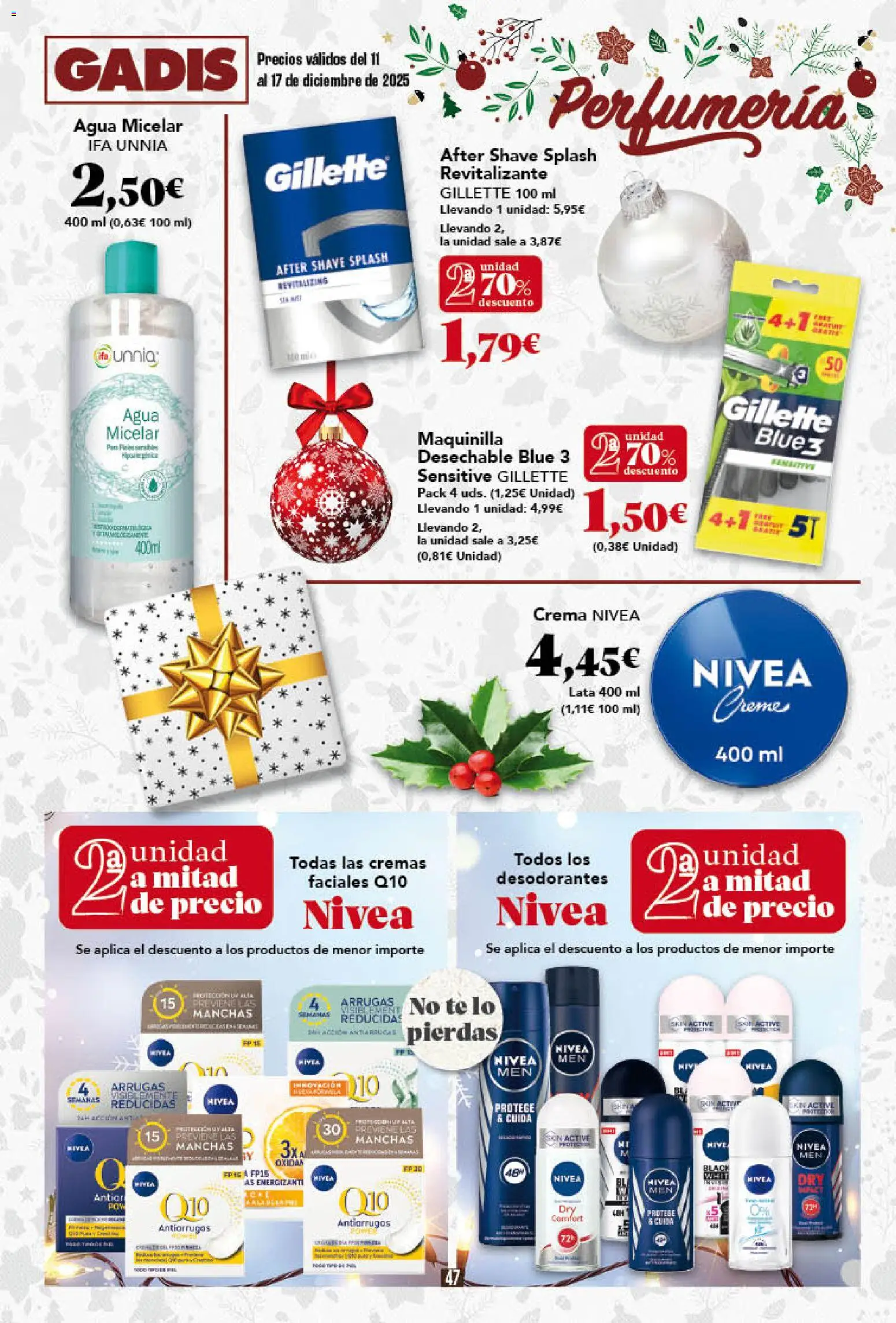 Gadis - folleto │ válido desde el 11.12.2025 | Página: 47 | Productos: Agua micelar, Crema, Té