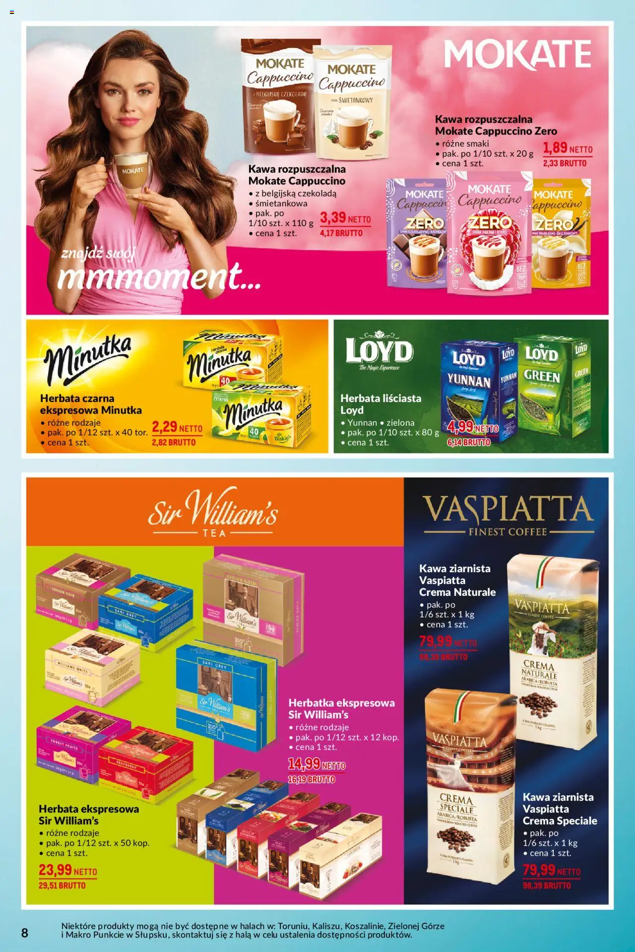 Makro Gazetka - Na uroczyste okazje od 13.05.2025 | Strona: 8 | Produkty: Mak, Herbata liściasta, Kawa rozpuszczalna, Herbata