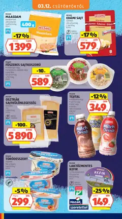 MILSANI LAKTÓZMENTES KEFIR, 3,5% zsírtartalom, 175 g/pohár, laktózmentes - amely érvényes a következő dátumtól: 12.03.2026 | Oldal: 8