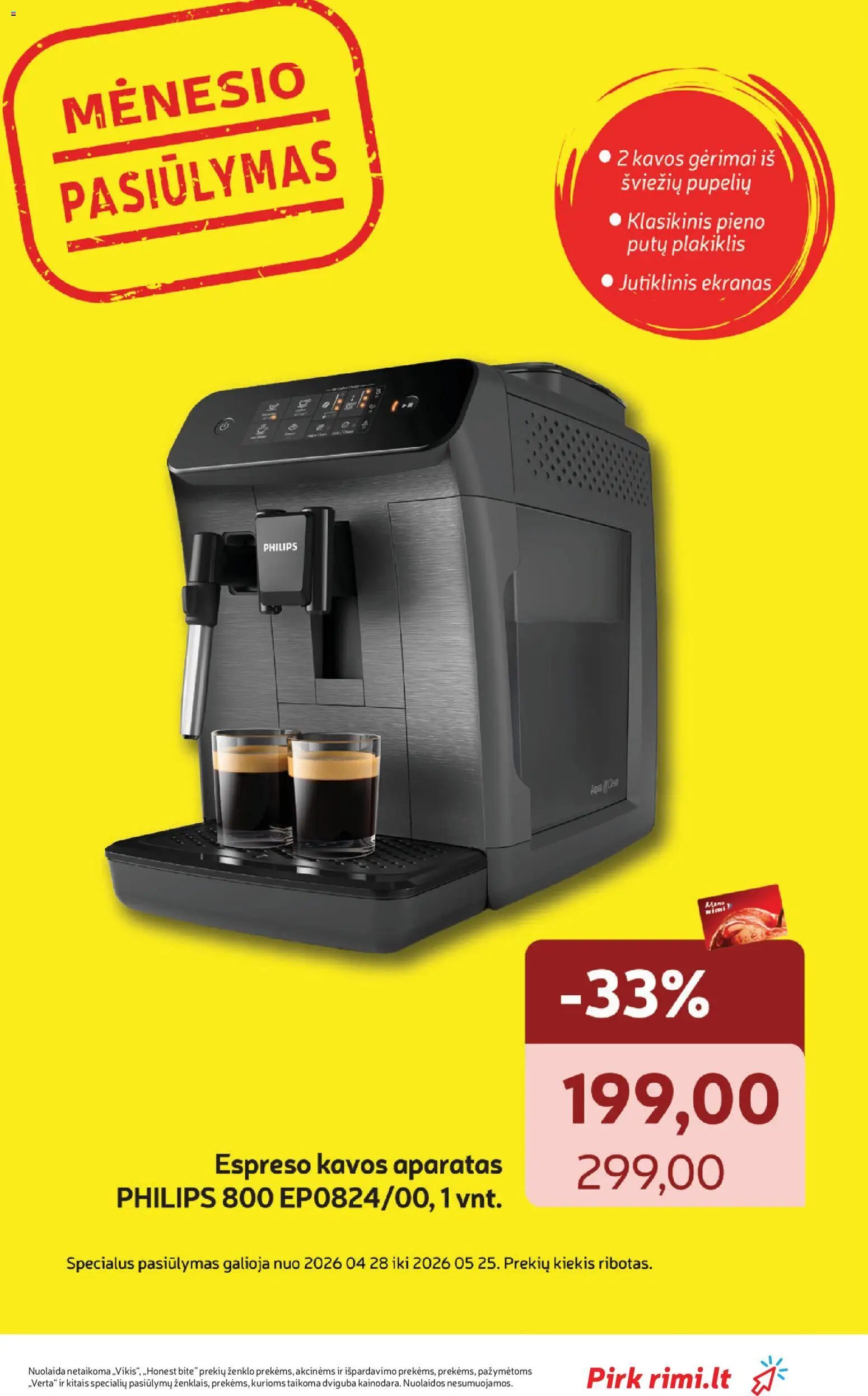 Rimi akcijos nuo 28.04.2026 | Puslapis: 35 | Prekių: Kavos aparatas